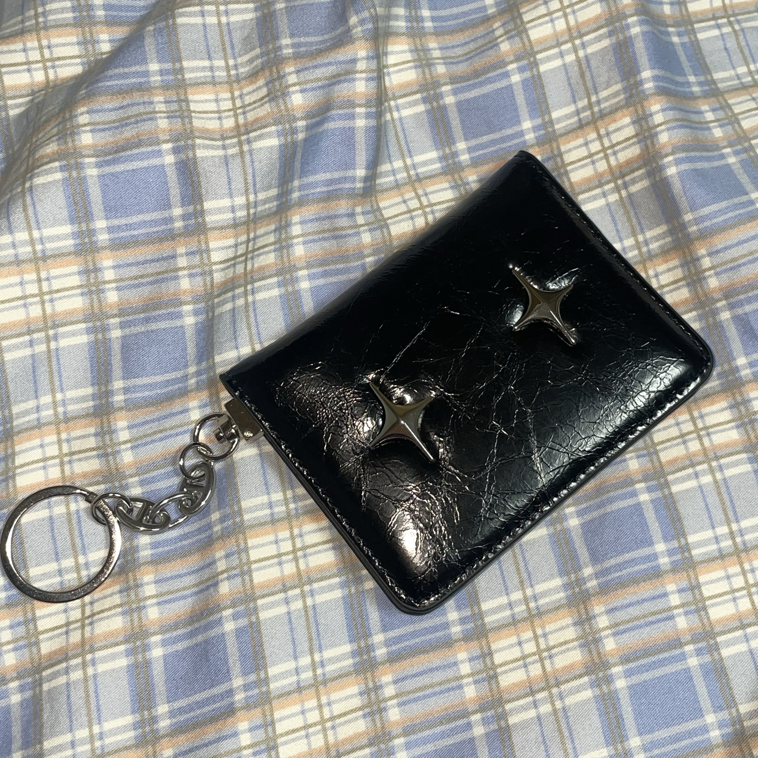 For Appeal Sparkle Star Card Wallet Black 착용 스타일