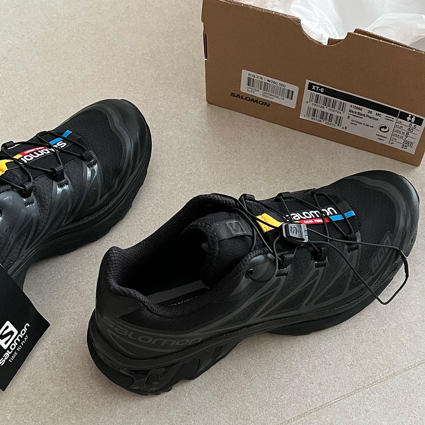 Salomon XT-6 ADV Black 착용 스타일 - 1