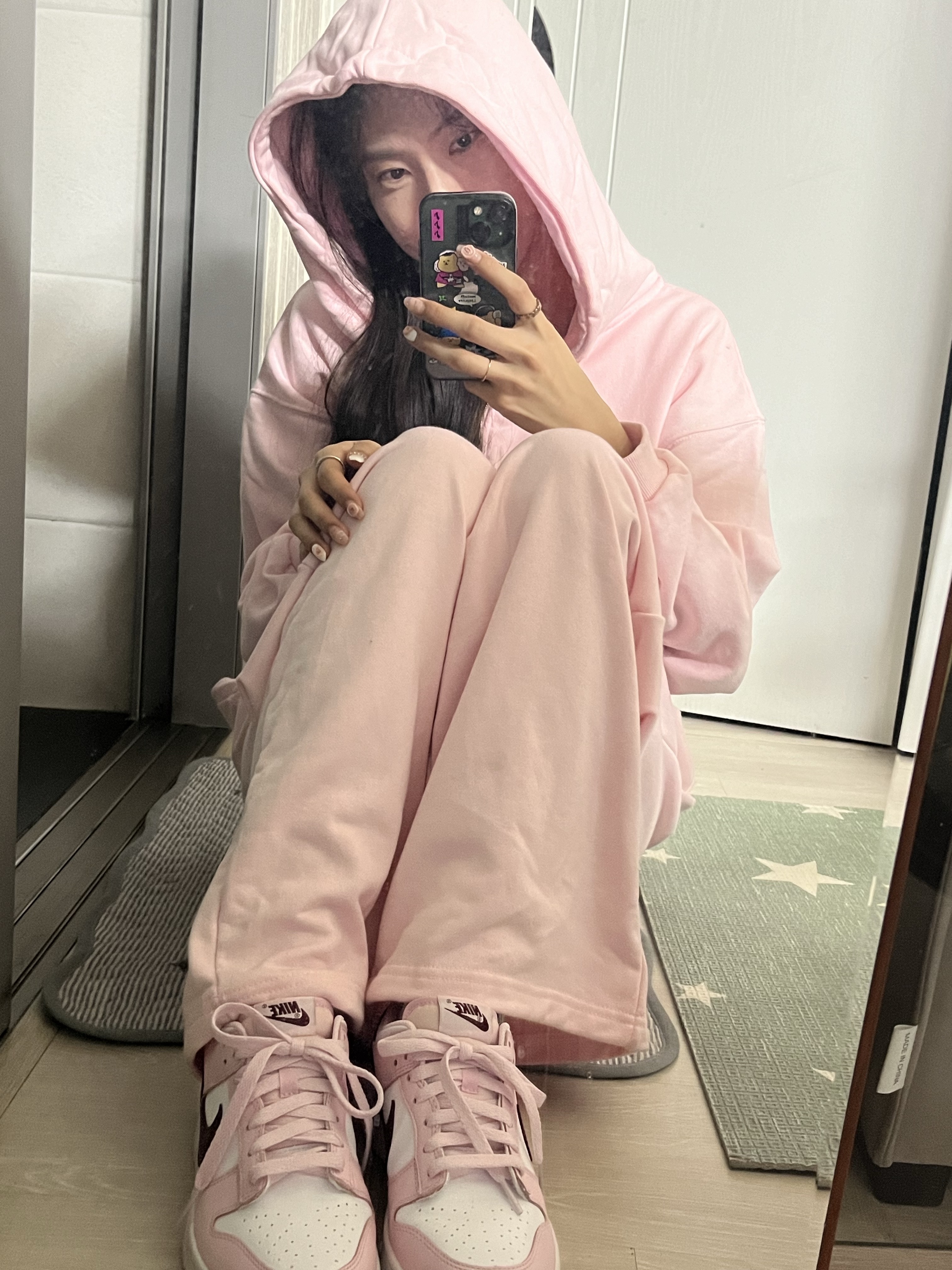 (GS) Nike Dunk Low Pink Foam 착용 스타일