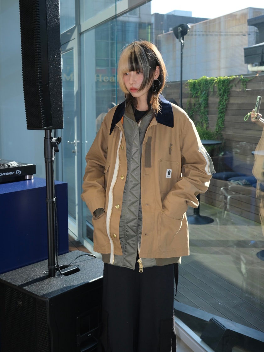 사카이 x 칼하트 WIP 캔버스 MA-1 자켓 미시간 베이지 | Sacai
