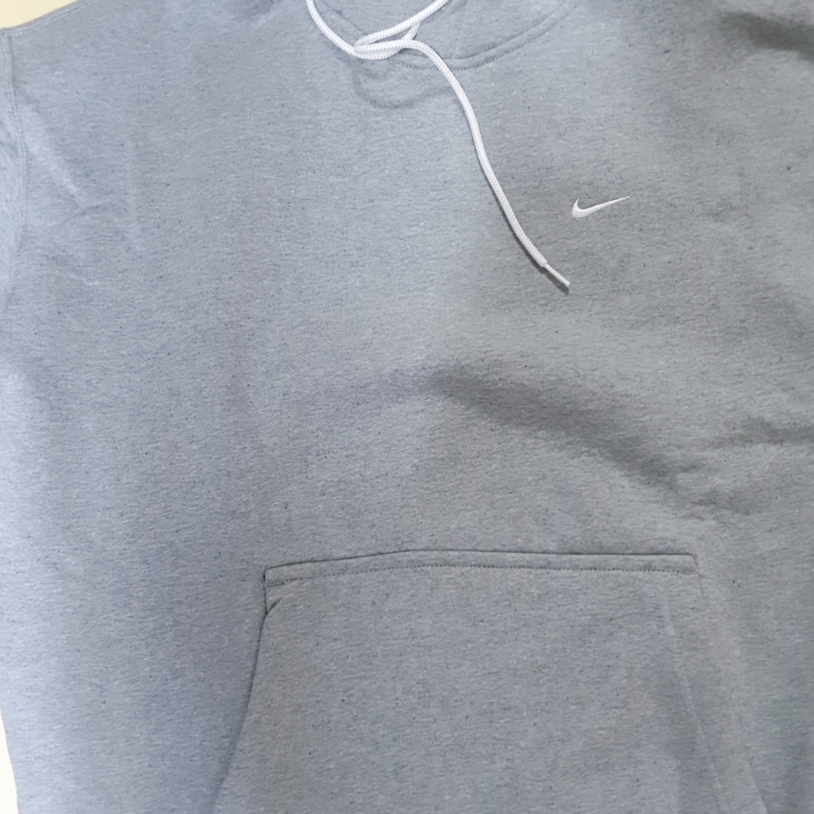 Nike NRG Solo Swoosh Fleece Hoodie Dark Grey Heather - US/EU 착용 스타일