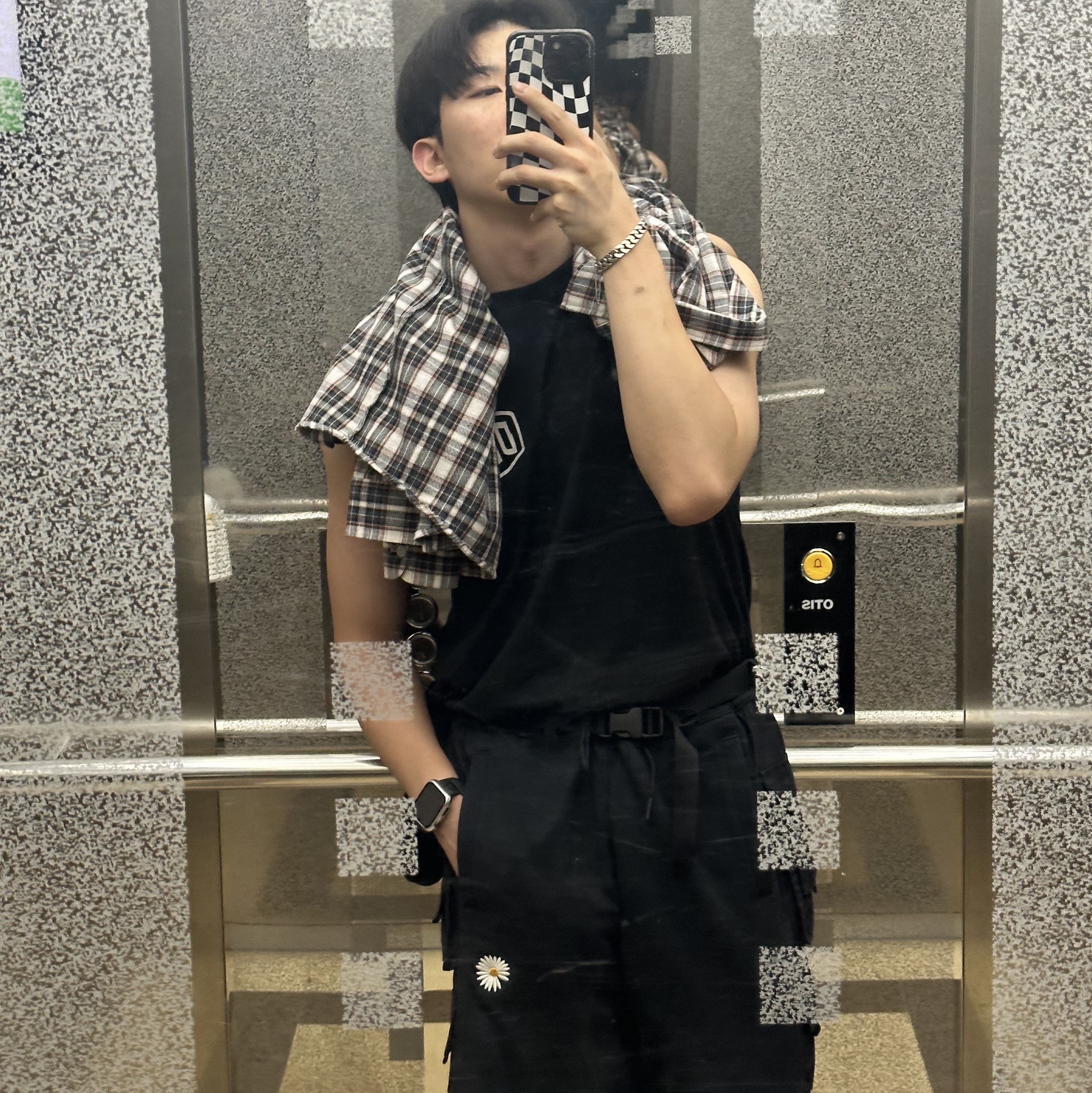 Nike x Peaceminusone Wide Pants Black (DR0096-010) 착용 스타일