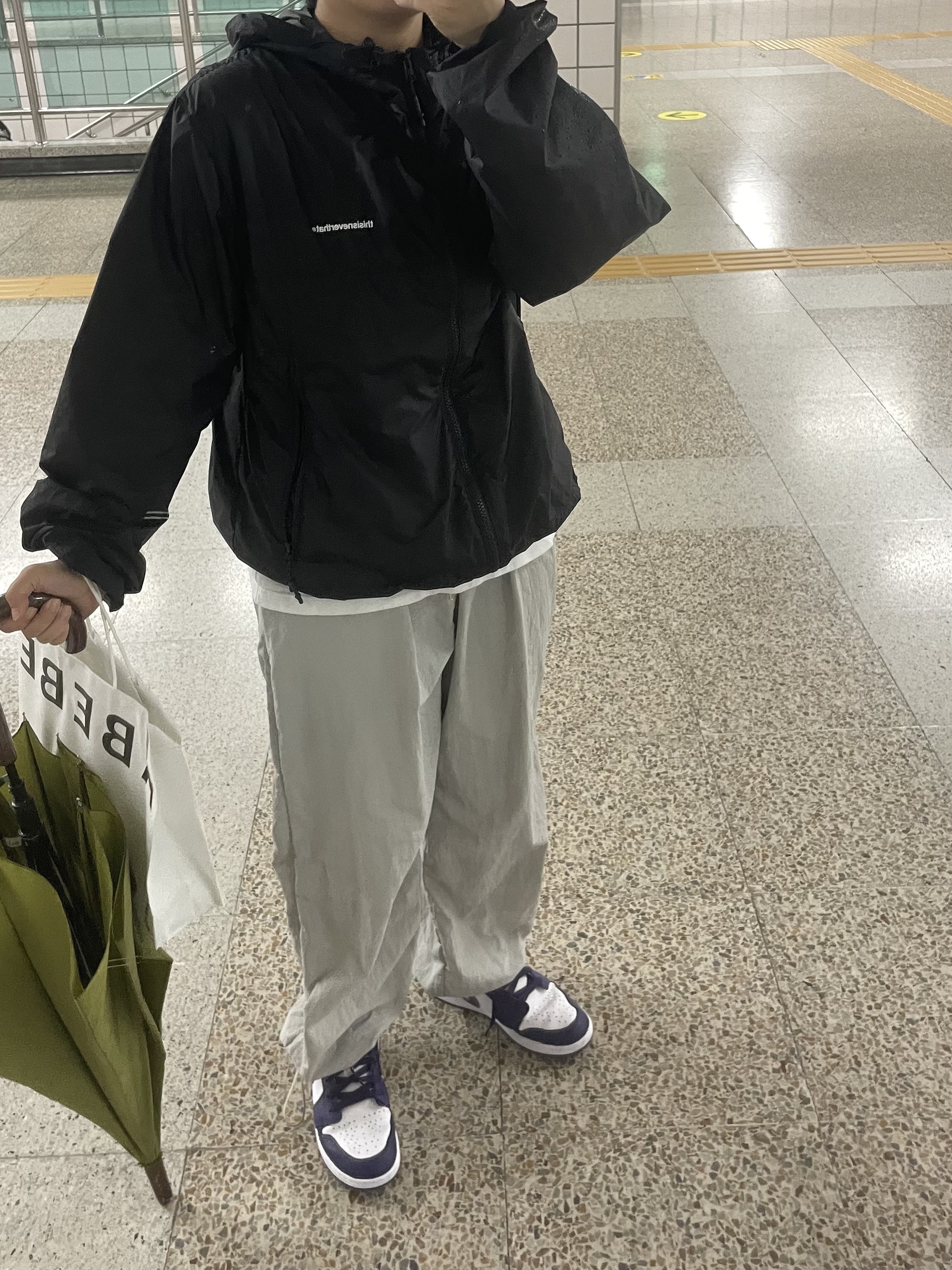 (GS) Jordan 1 Low Sky J Purple White 착용 스타일