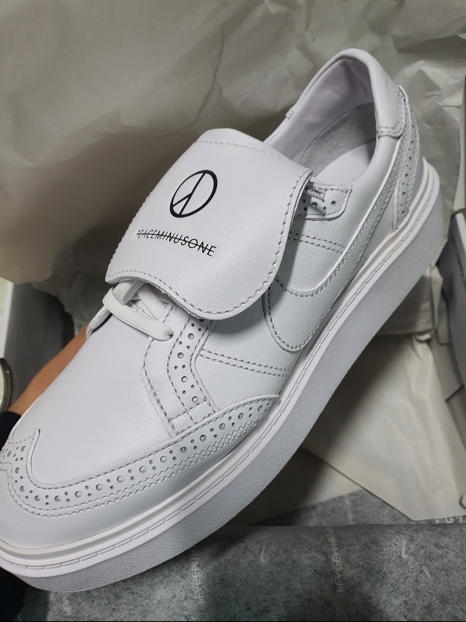 Nike x Peaceminusone Kwondo1 White 착용 스타일