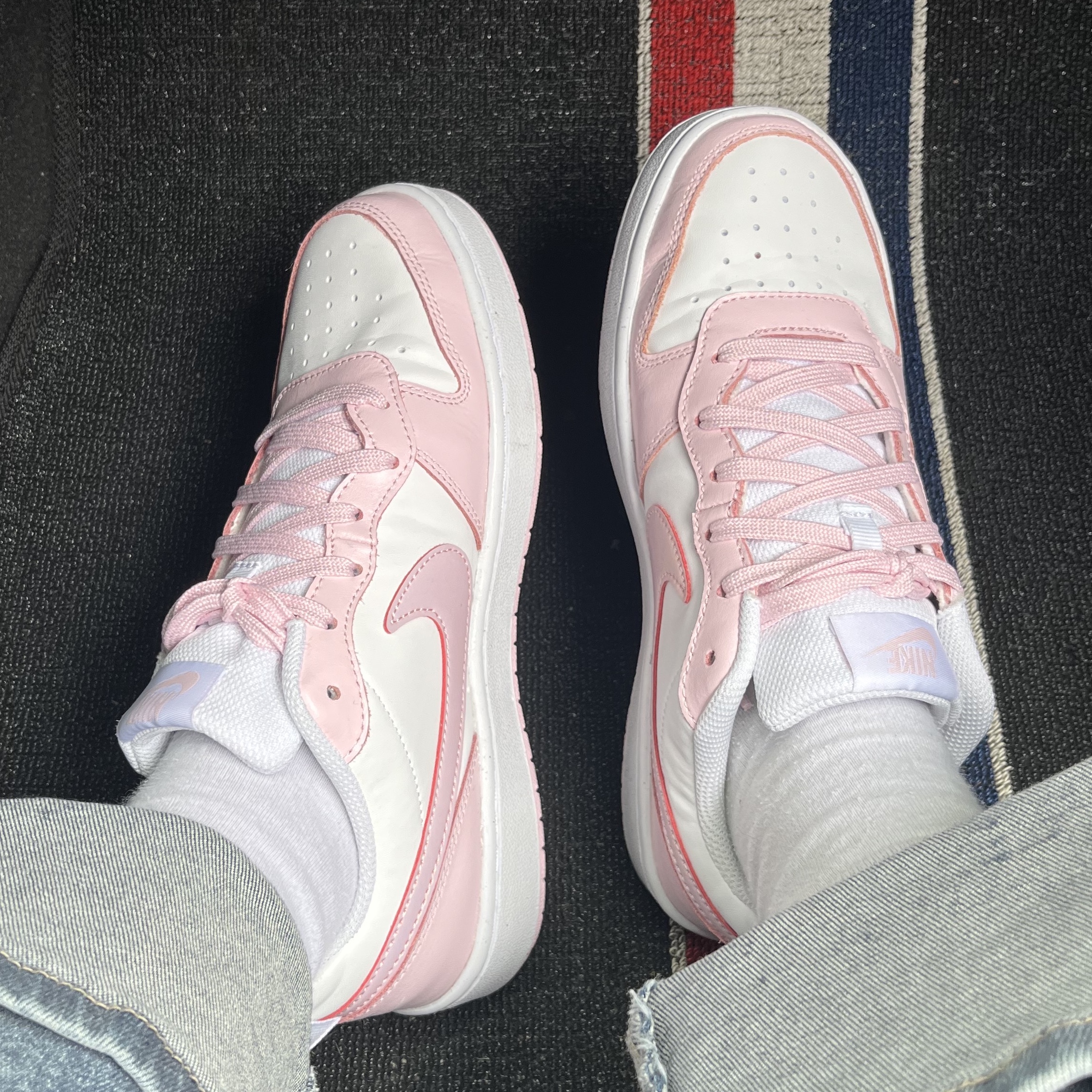 (GS) Nike Court Borough 2 SE White Pink Foam 착용 스타일