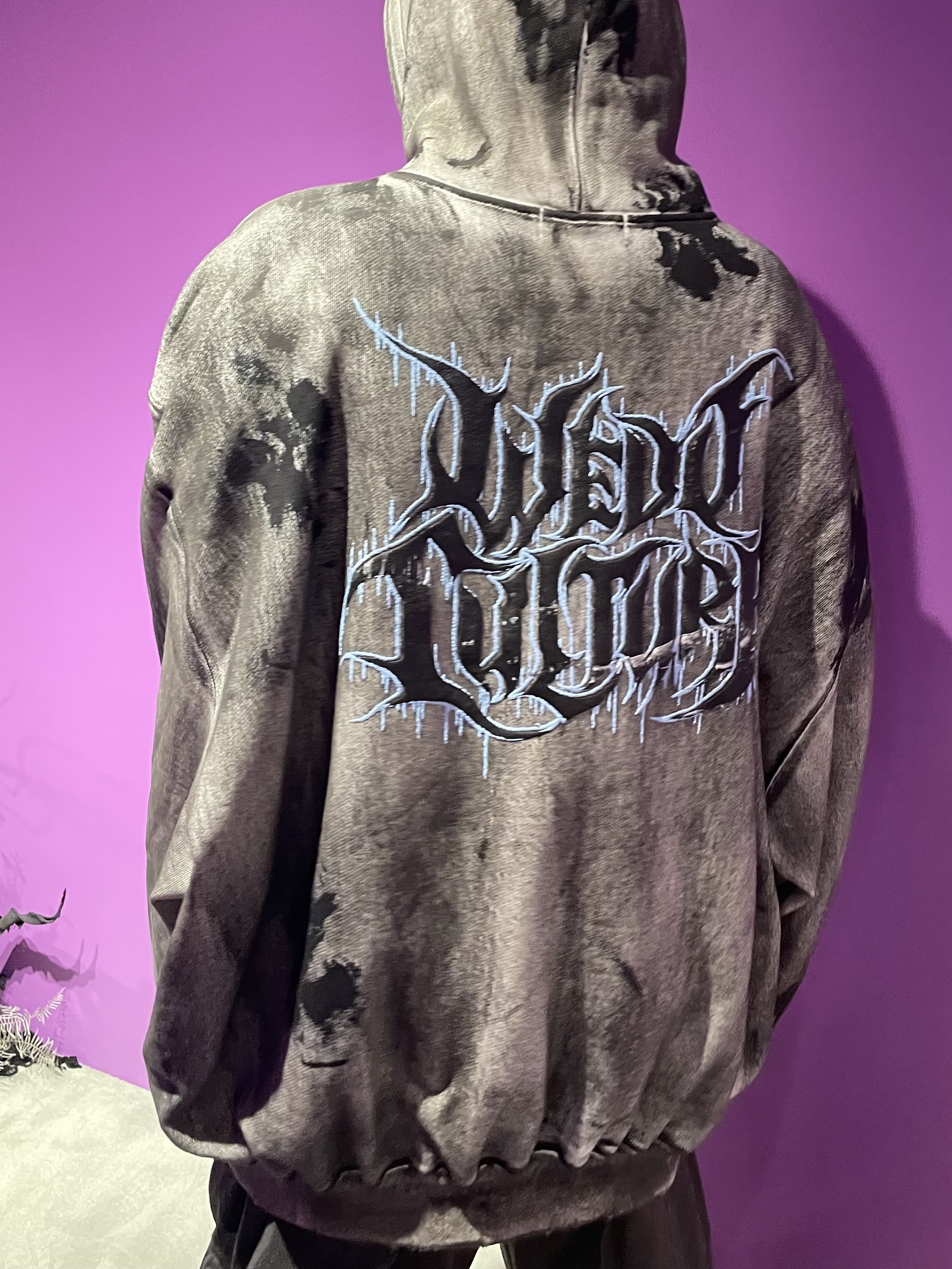 Ourpas 074 Dirty Zip Hoodie 착용 스타일 - 1
