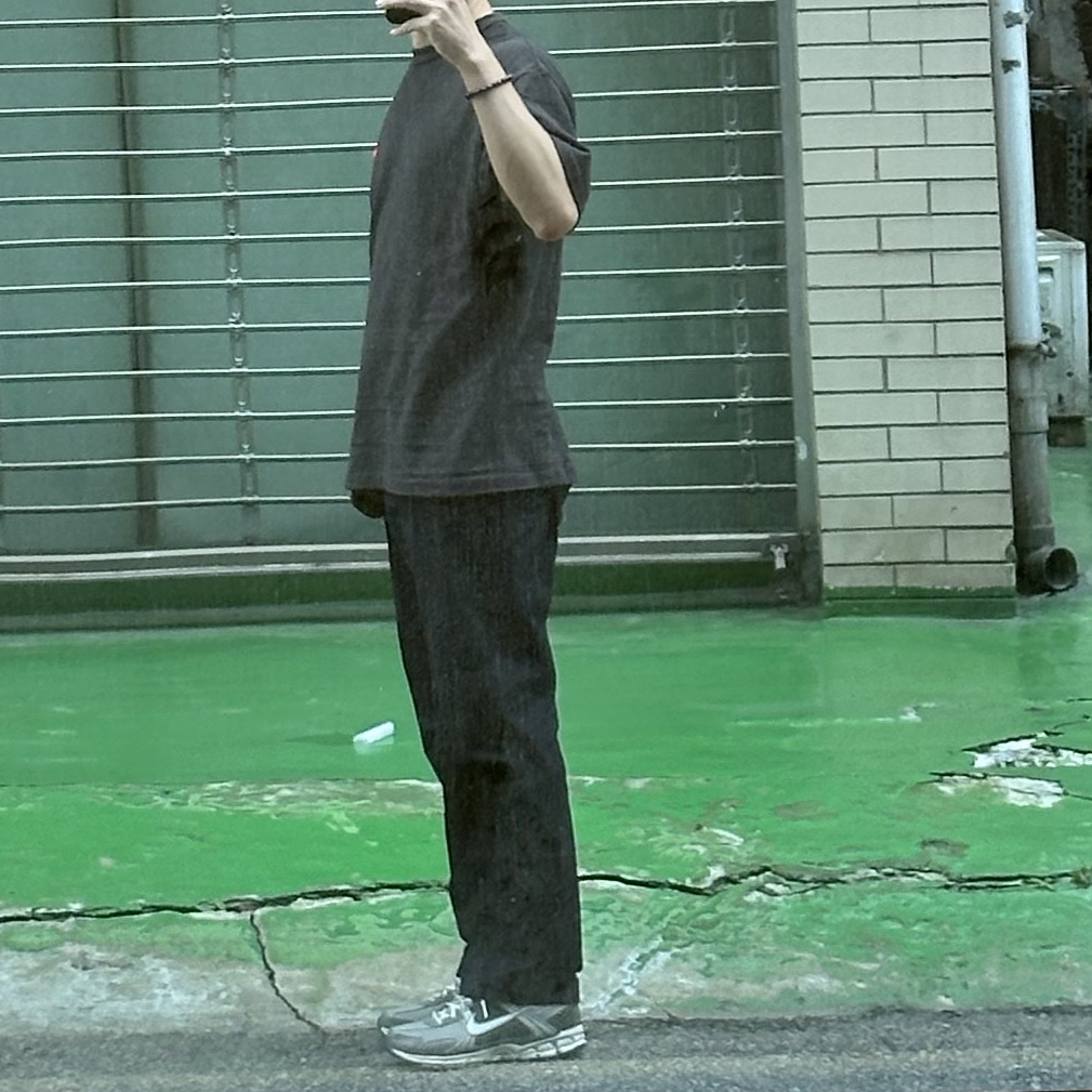 Human Made Chino Pants Navy 착용 스타일 - 1