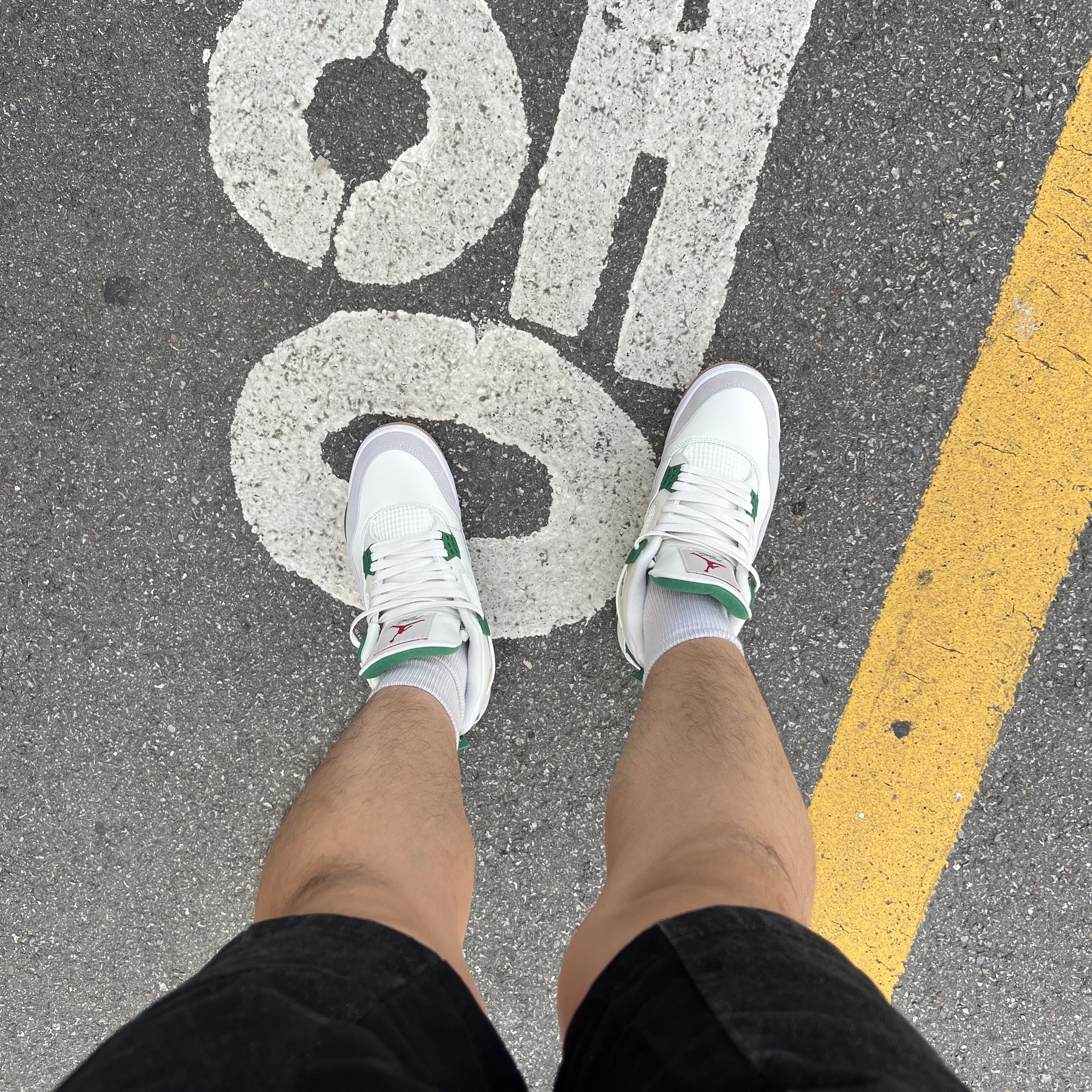 Jordan 4 x Nike SB Retro SP Pine Green, Essentials Short Sleeve Polo Pistachio - 21FW 착용 스타일 - 5