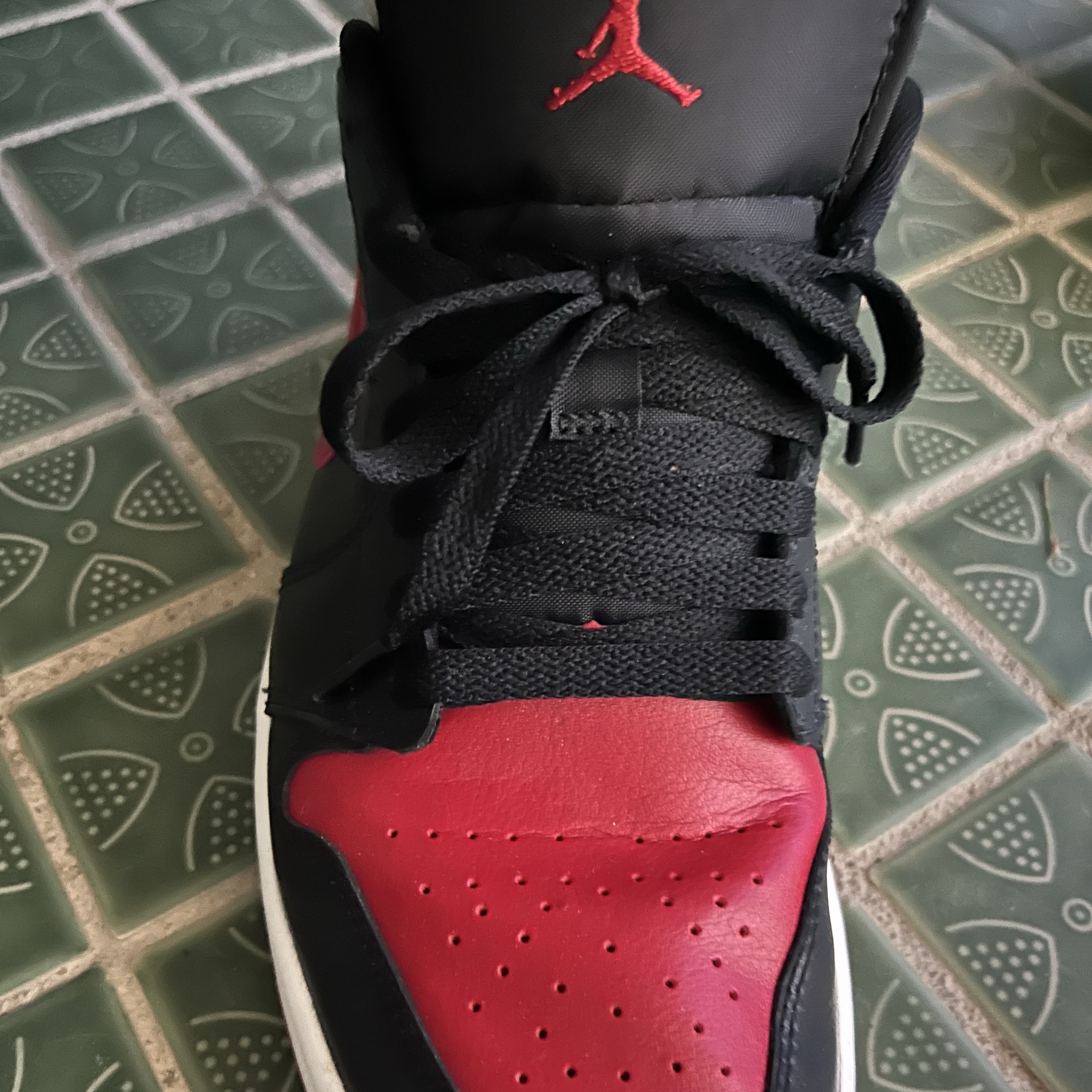 (W) Jordan 1 Low Black Gym Red 착용 스타일