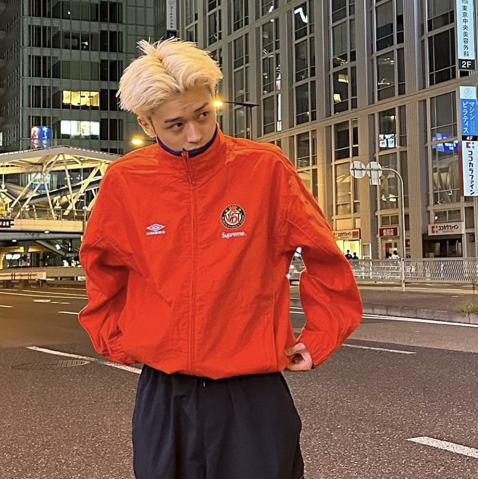 Supreme x Umbro Cotton Ripstop Track Jacket Red - 23FW 착용 스타일 - 2