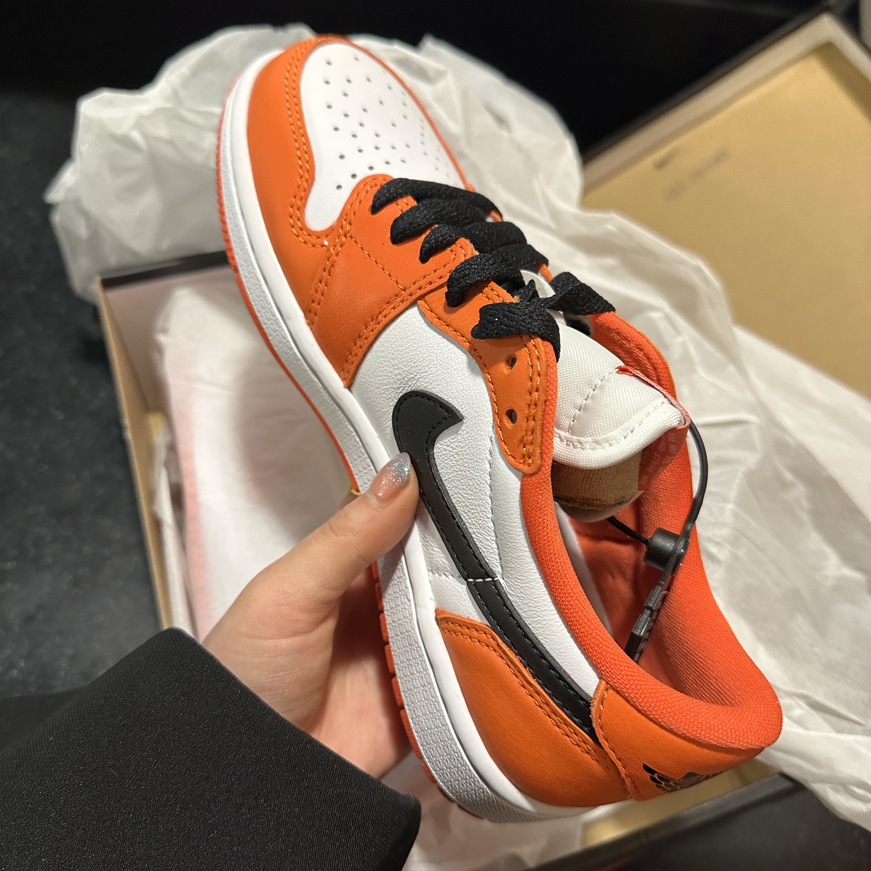 (PS) Nike Dunk Low Safety Orange 착용 스타일 - 1