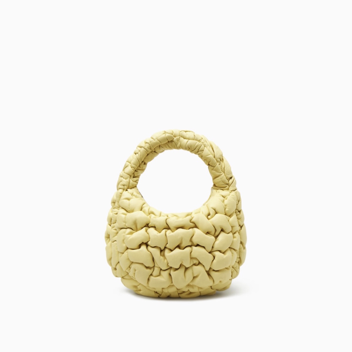 COS Quilted Micro Bag Leather Light Yellow 착용 스타일 - 2