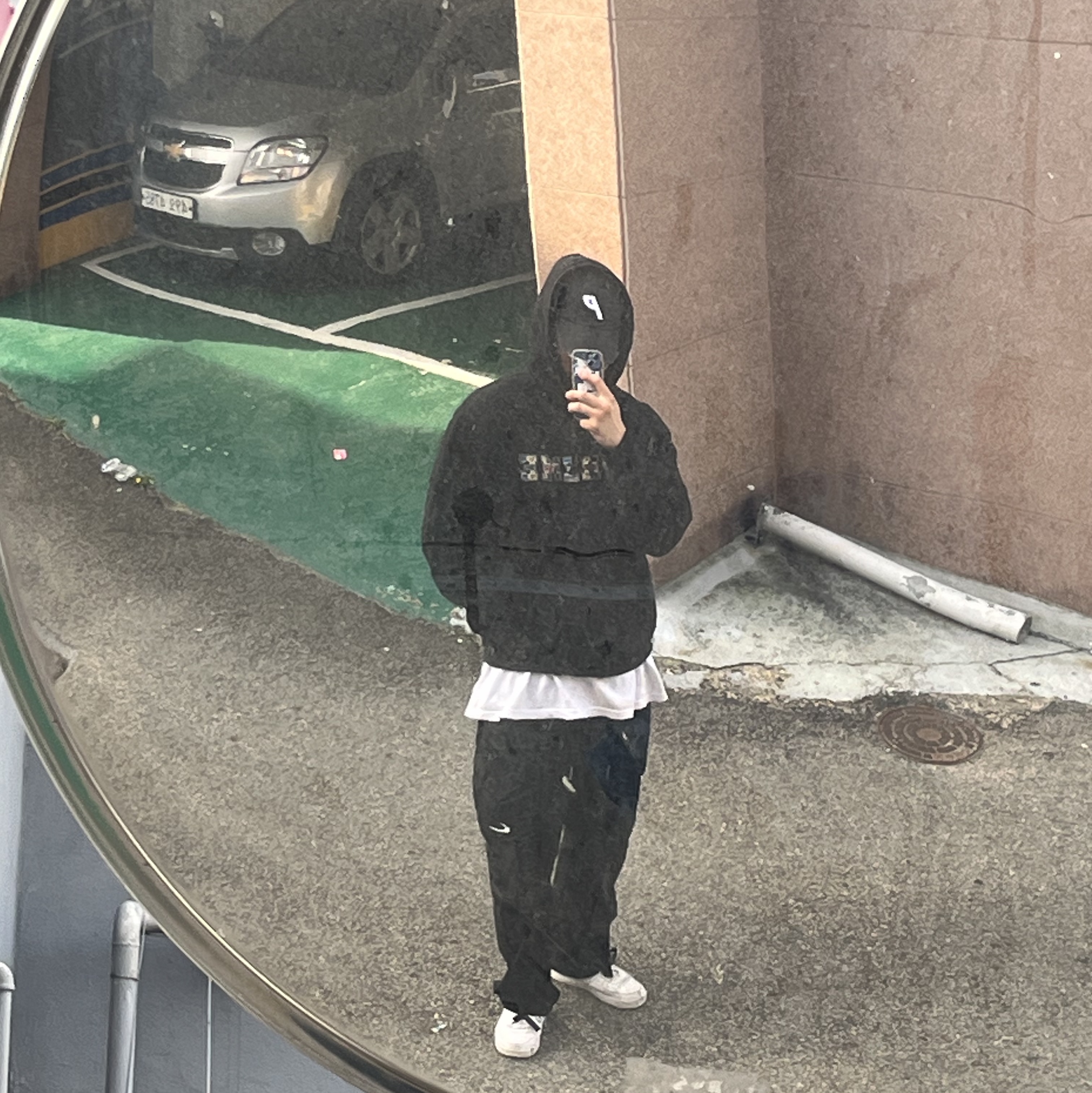 Palace Biowashed 3D P 6-Panel Black - 22FW, Supreme Collegiate Patchwork Leather Hooded Sweatshirt Black - 23FW 착용 스타일
