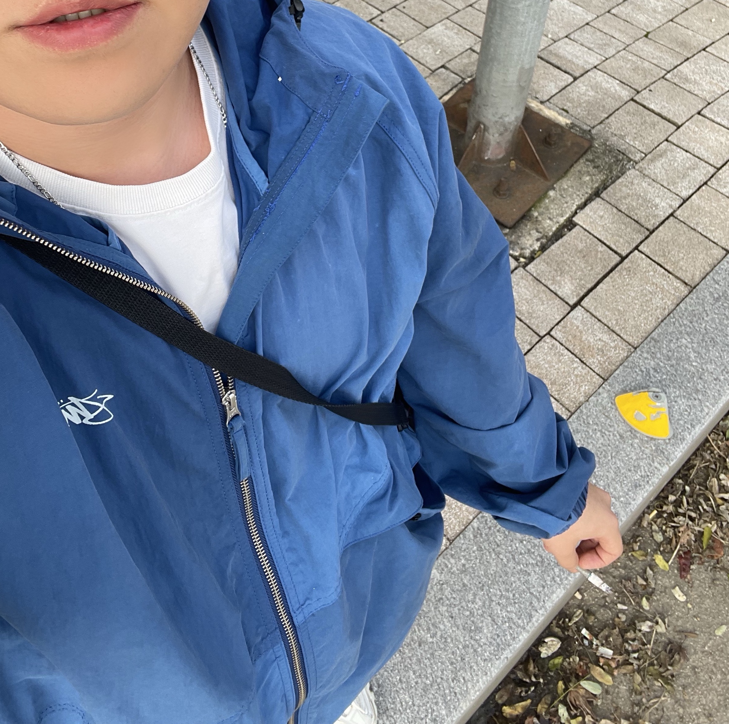 Stussy Wave Dye Beach Shell Jacket Cobalt 착용 스타일