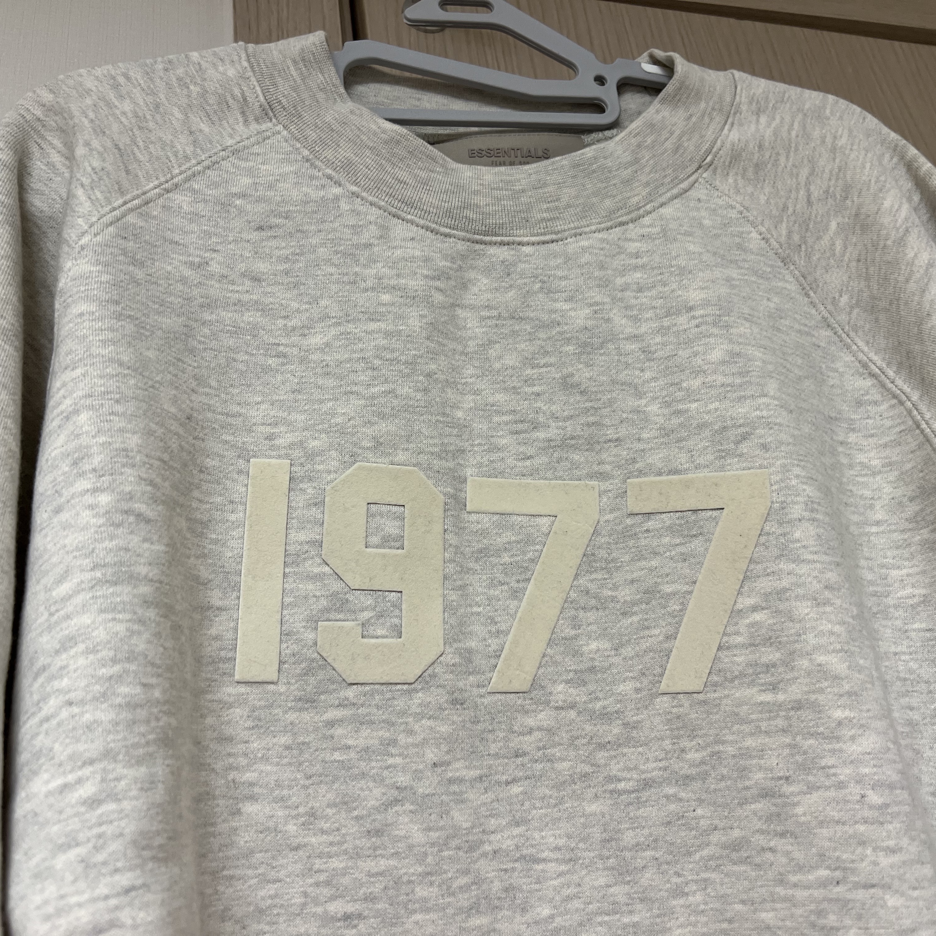 Essentials 1977 Crewneck Sweatshirt Light Oatmeal - 22SS 착용 스타일