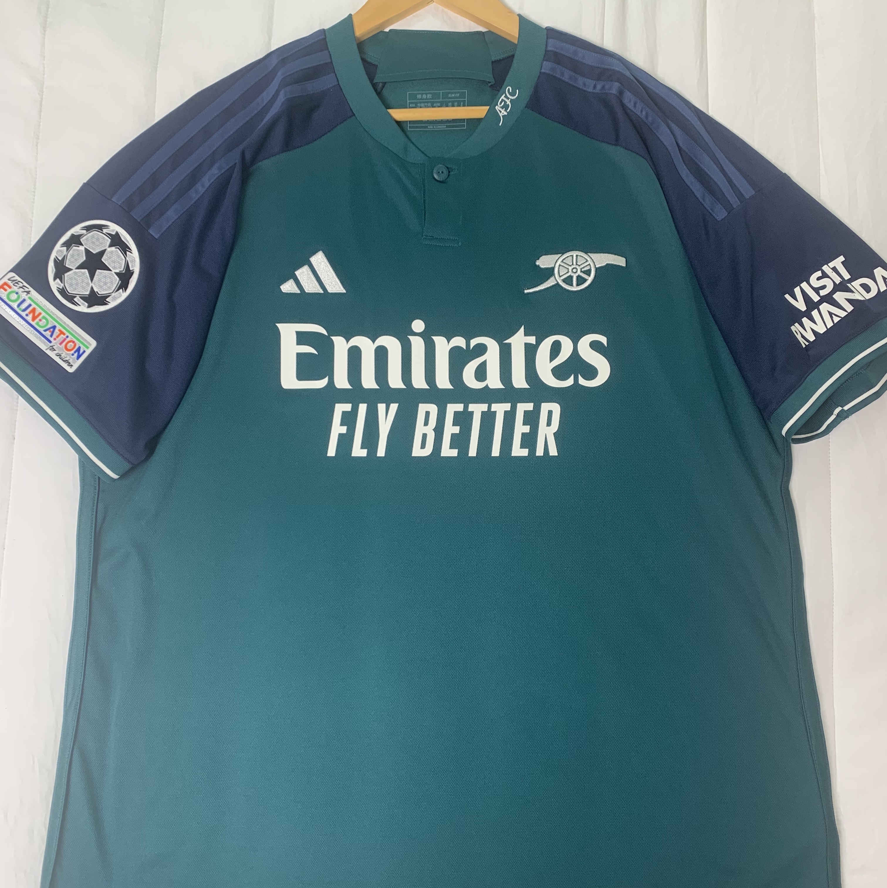 Adidas Arsenal 2023/24 3rd Jersey Rich Green Collegiate Navy - KR Sizing (Non Marking Ver.) 착용 스타일 - 3