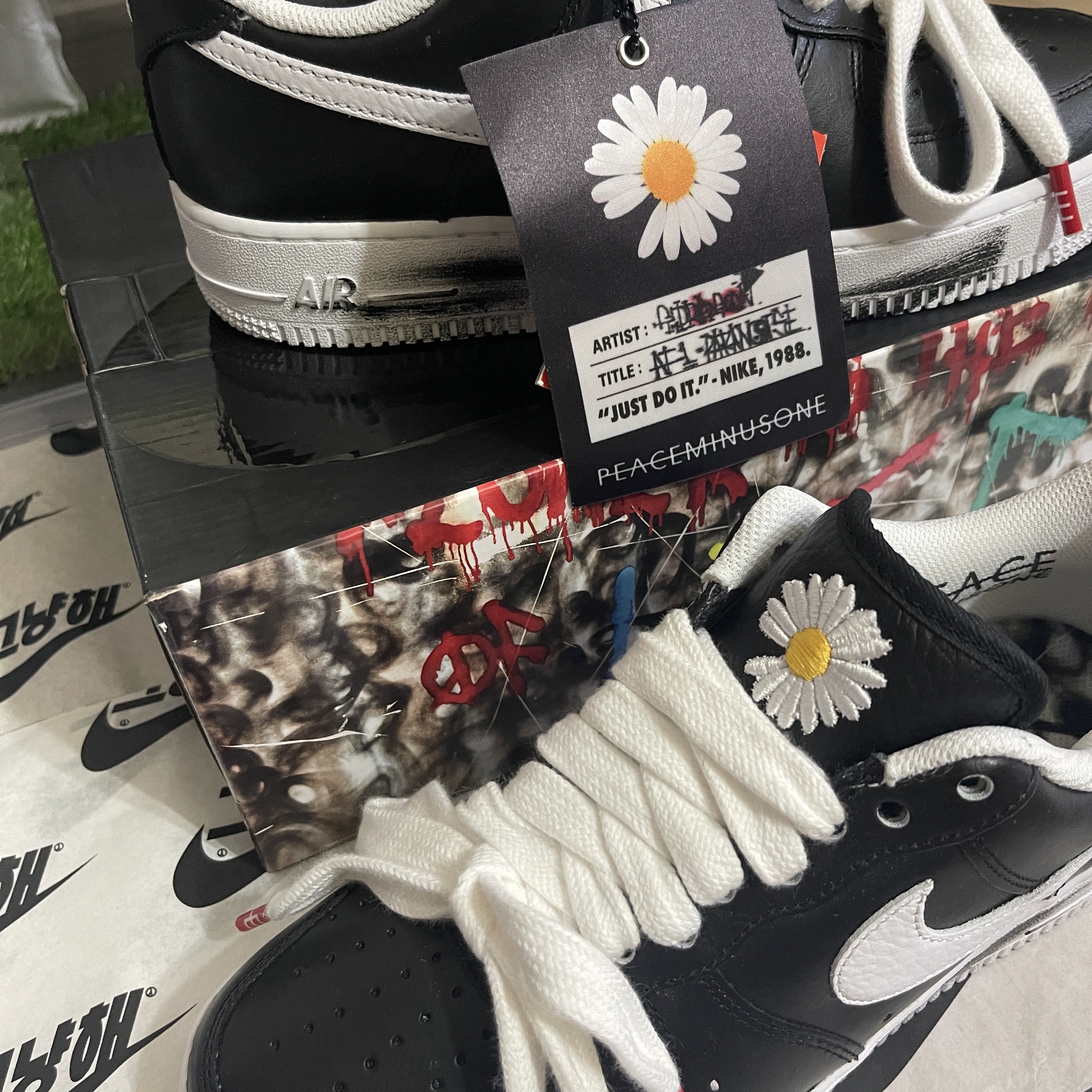Nike x Peaceminusone Air Force 1 Low Para-Noise 착용 스타일
