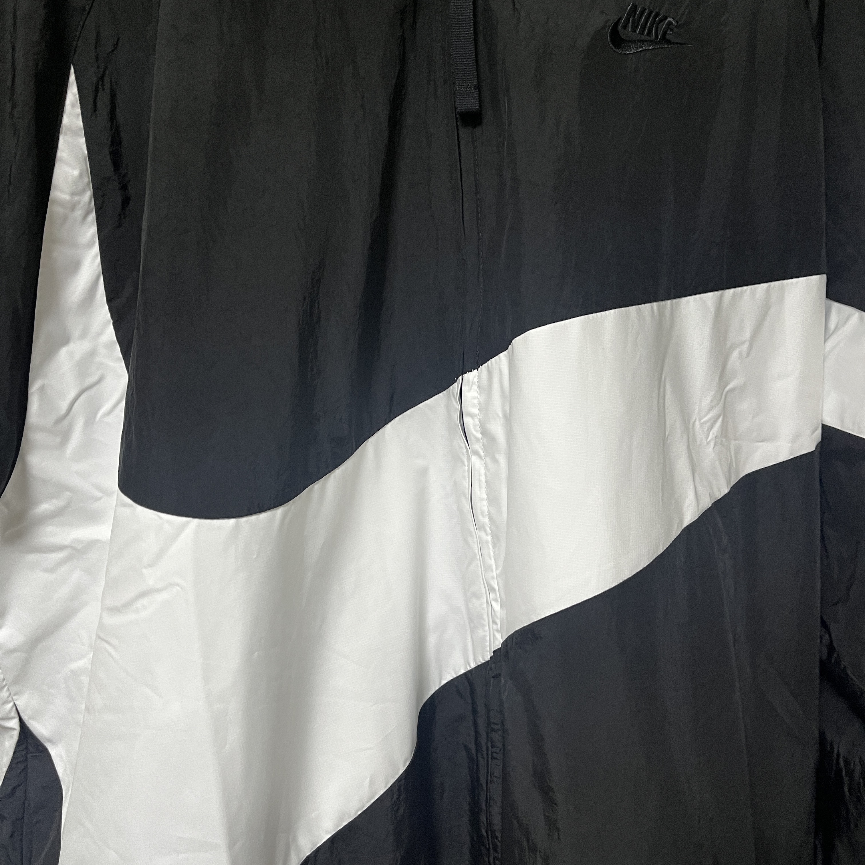 Nike NSW Big Swoosh Woven Jacket Black - Asia 착용 스타일 - 2
