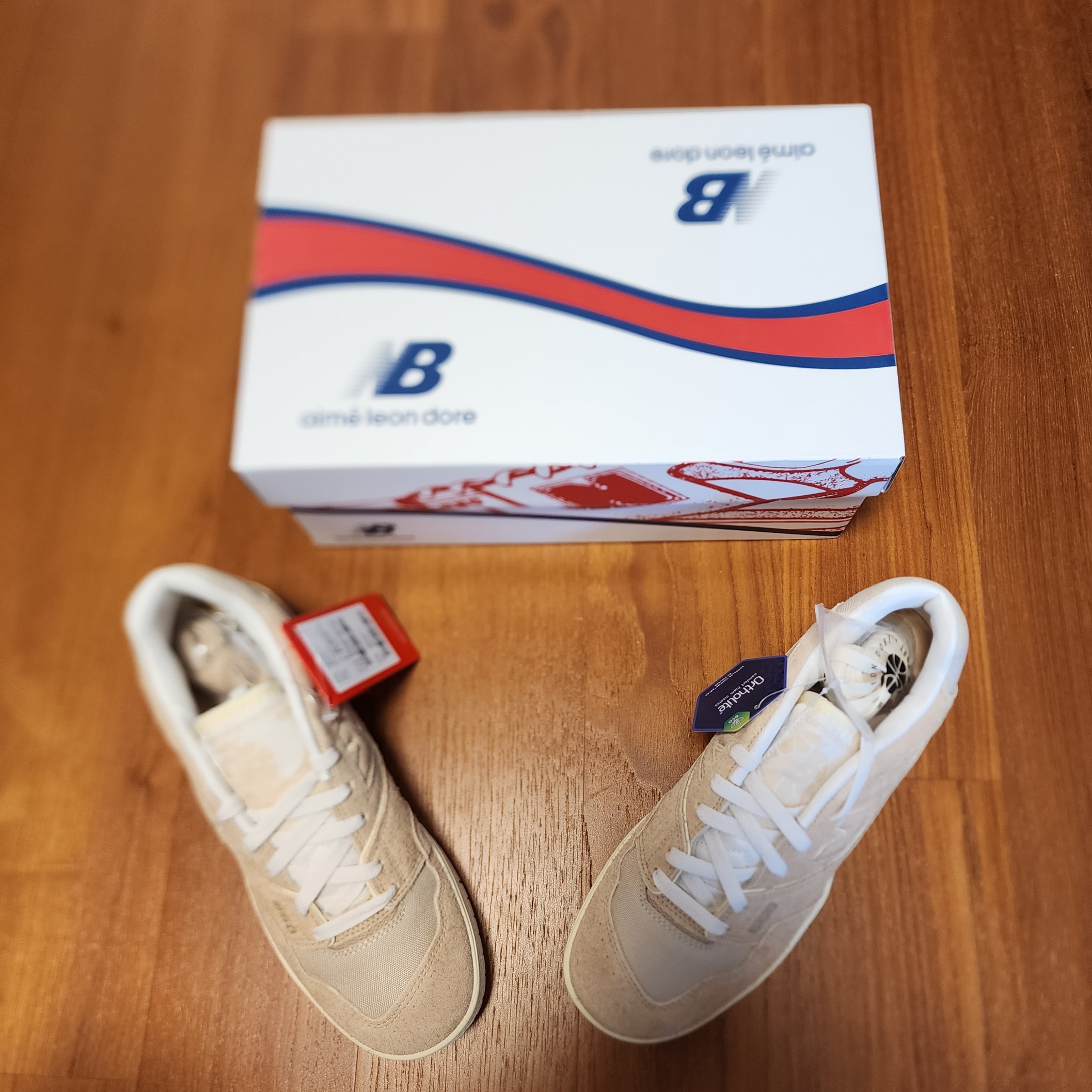 New Balance x Aime Leon Dore 550 Warm Sand 착용 스타일 - 2