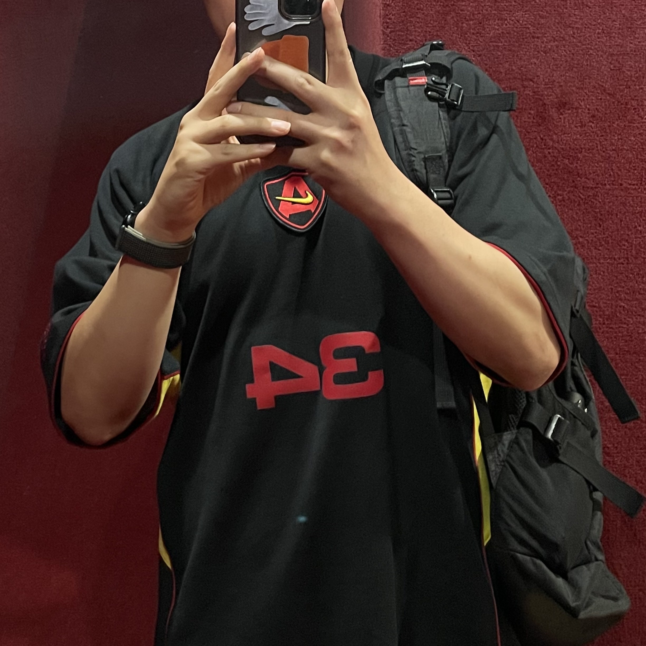 Nike x Ambush Jersey Top Black - Asia, Puma Speedcat LS High Risk Red White 착용 스타일 - 1