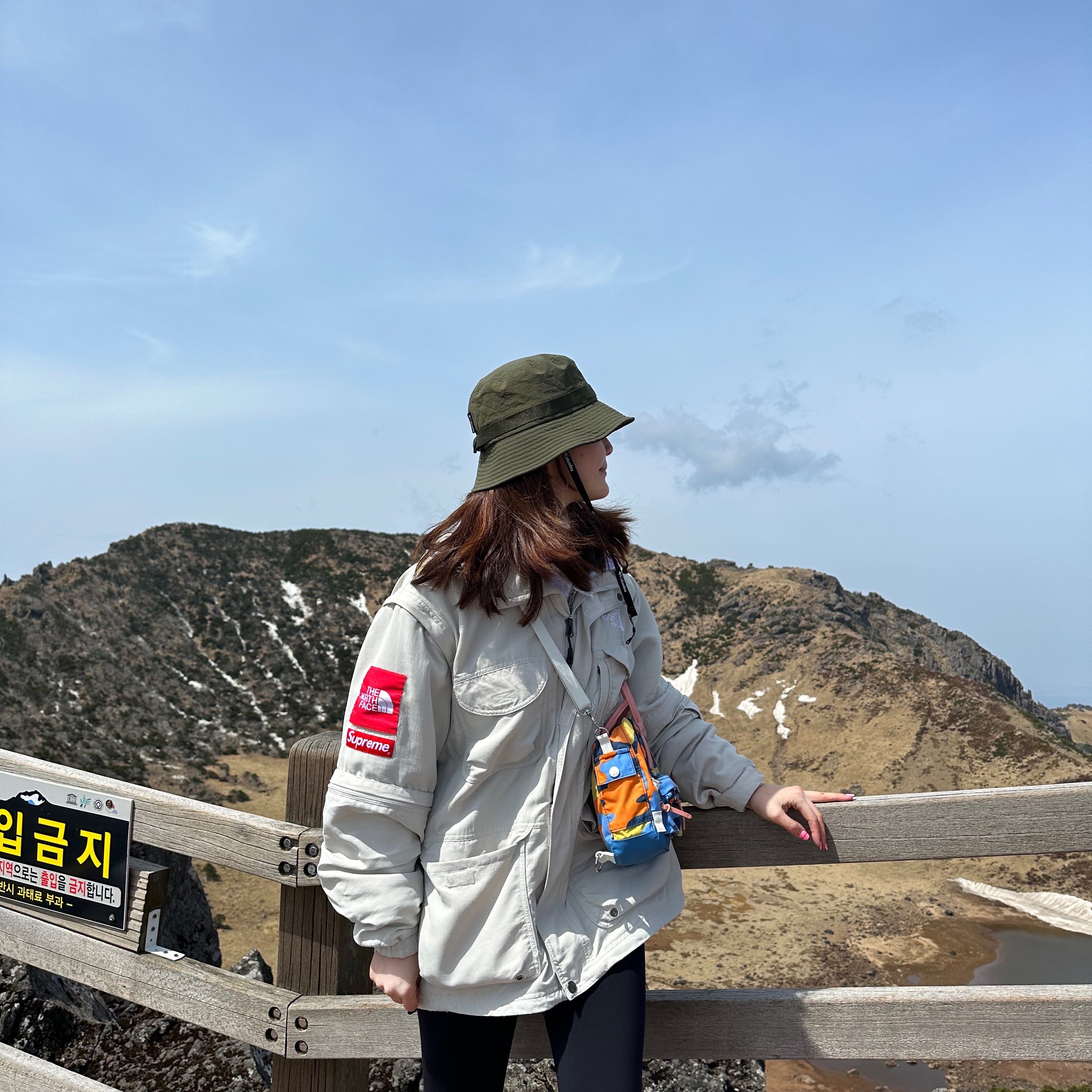 Supreme x The North Face Trekking Convertible Jacket Stone - 22SS 착용 스타일