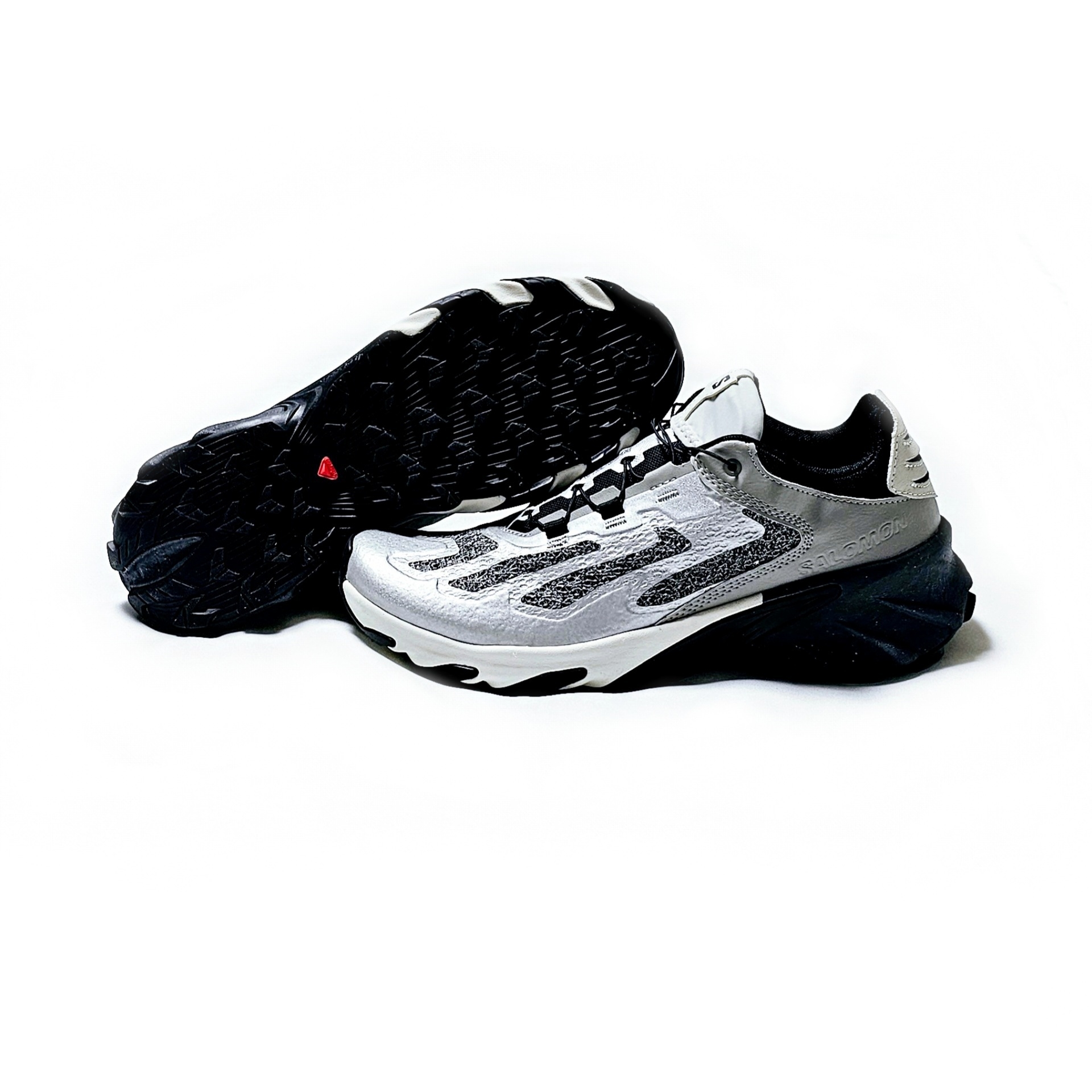 Salomon Speedverse PRG Silver Frost Grey Lunar Rock 착용 스타일 - 1