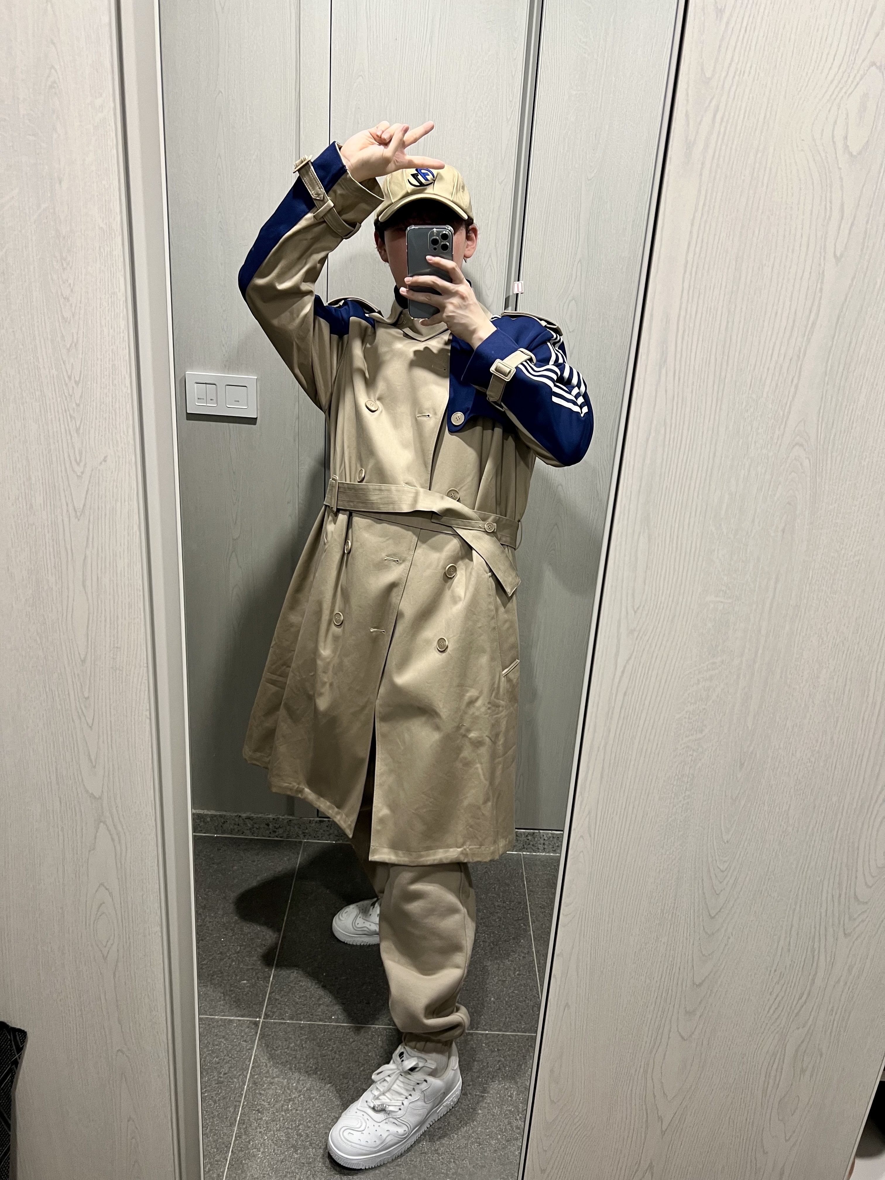 Ader Error x Zara Pleated Cap Beige 착용 스타일