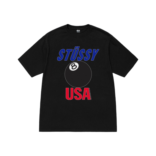 스투시 USA 티셔츠 피그먼트 다이드 블랙