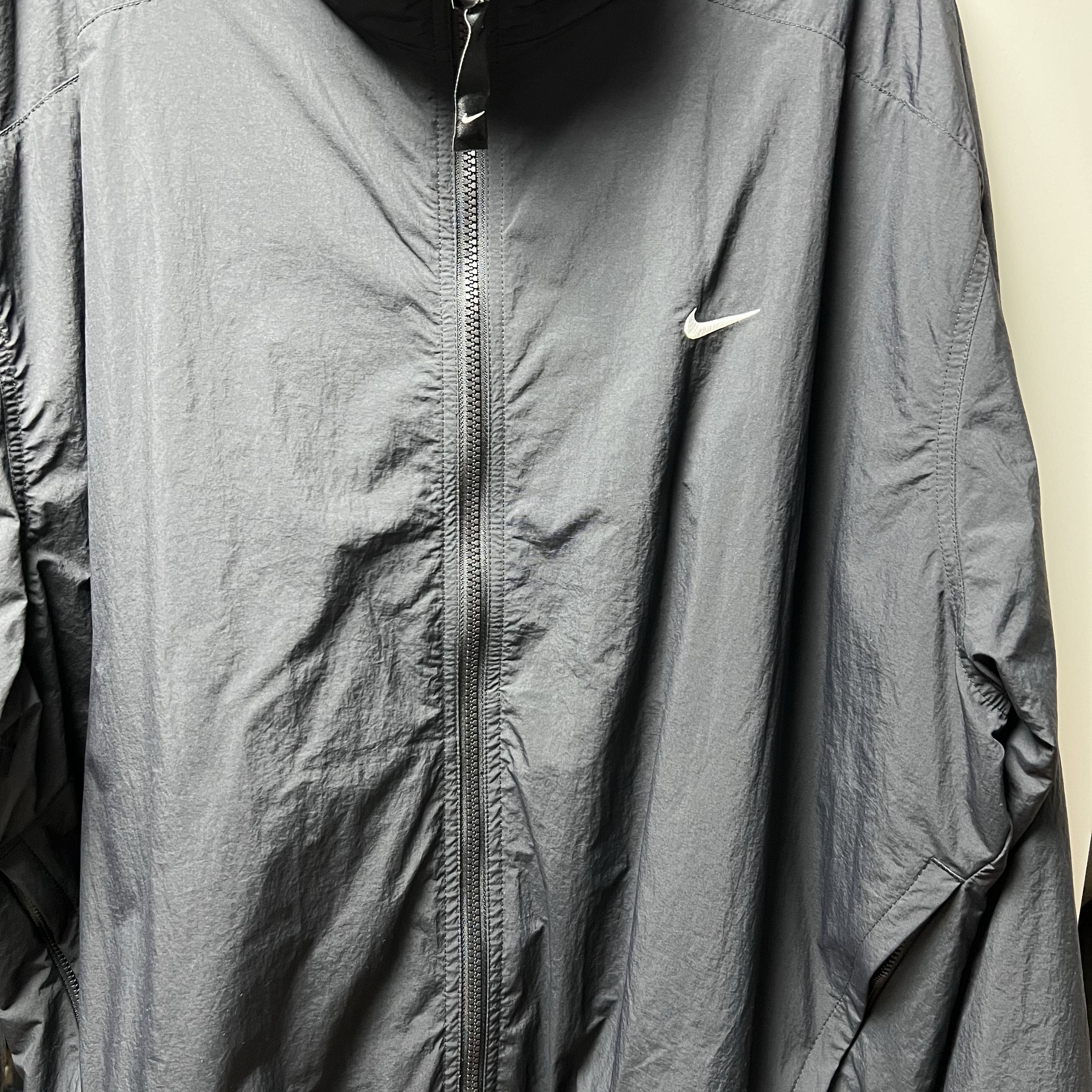 Nike NRG Solo Swoosh Woven Track Jacket Black - Asia 착용 스타일