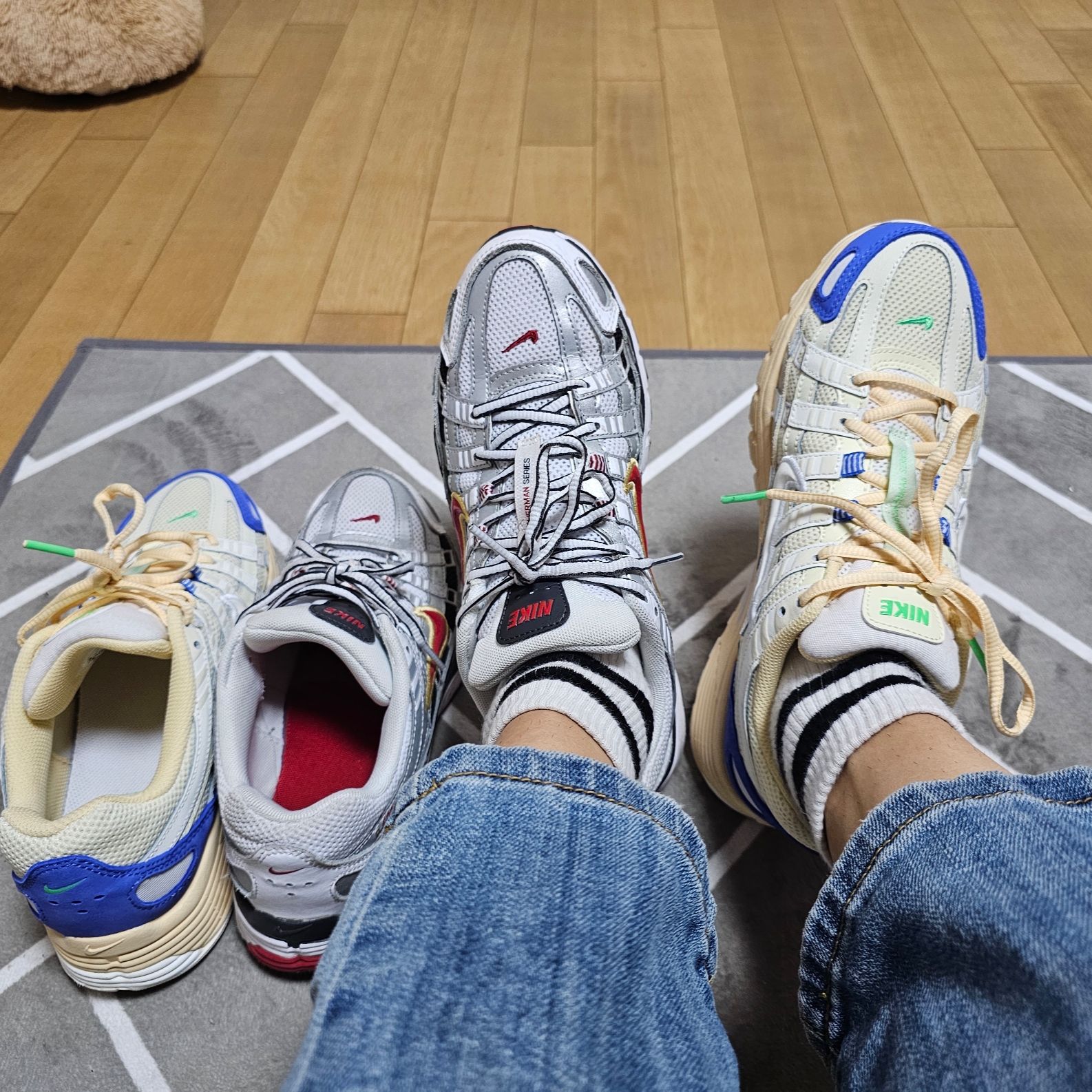 Nike P-6000 Coconut Milk Medium Blue ์ฐฉ์ฉ ์คํ์ผ - 5