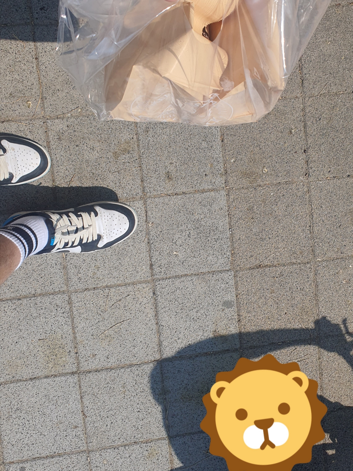 Jordan 1 Retro Low OG Black and Dark Powder Blue 착용 스타일