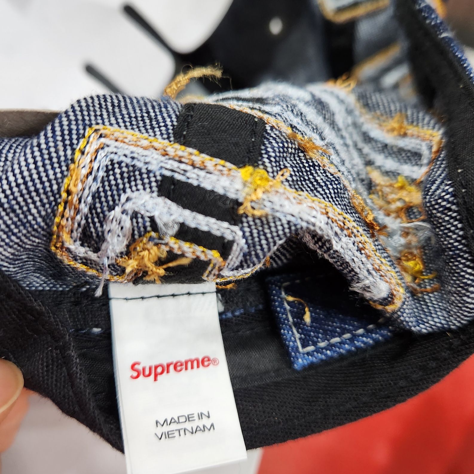 Supreme Back Arc 6-Panel Denim - 23FW 착용 스타일 - 2