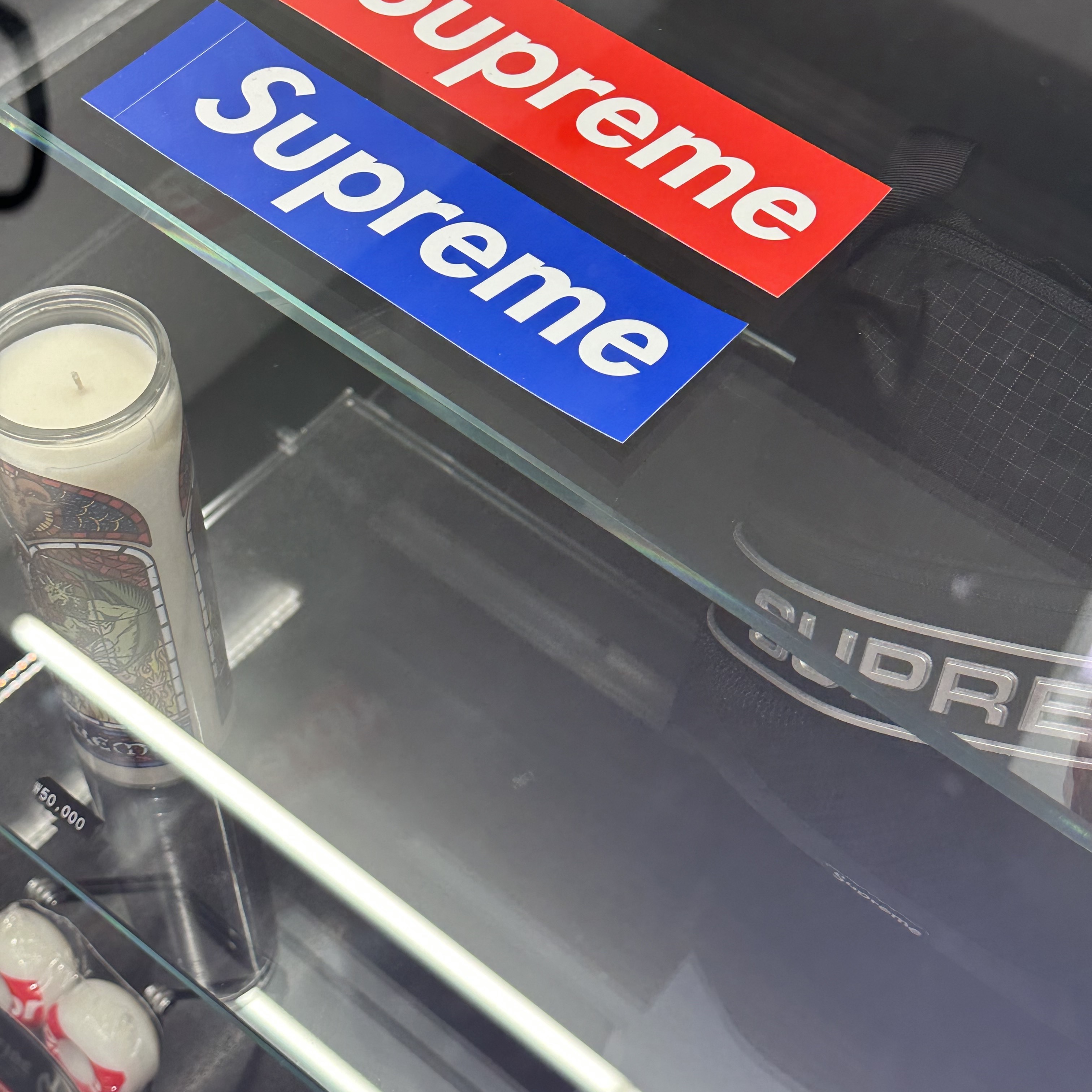 Supreme Shoulder Bag Blue - 23FW, Supreme S Logo Zip Up Hooded Sweatshirt Navy - 23FW 착용 스타일 - 3