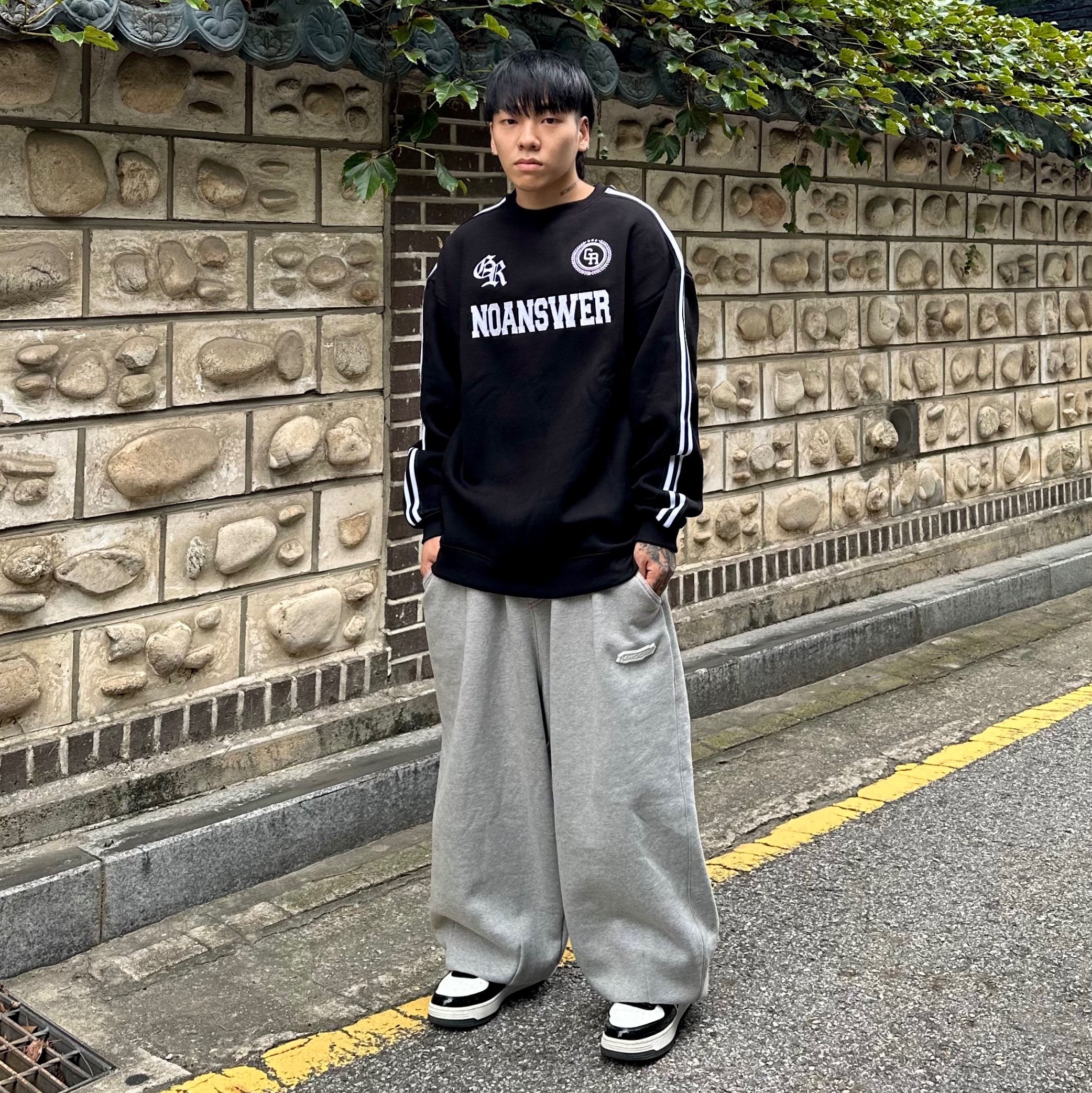 BAPE Bape Sta Low Black 착용 스타일 - 1