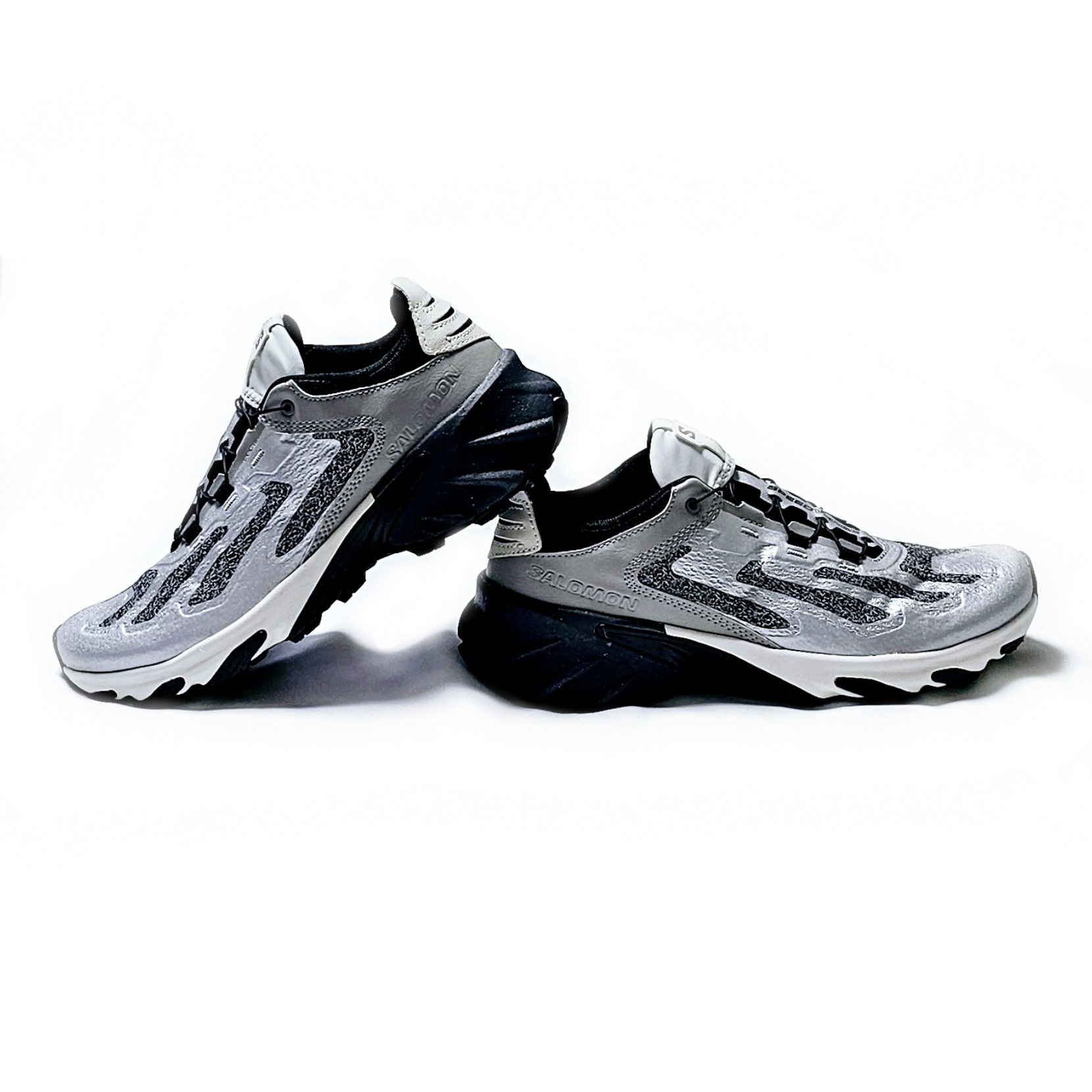 Salomon Speedverse PRG Silver Frost Grey Lunar Rock 착용 스타일 - 2