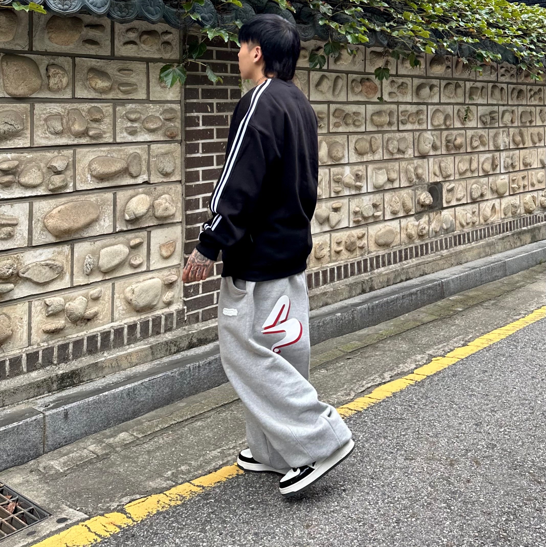 BAPE Bape Sta Low Black 착용 스타일 - 4
