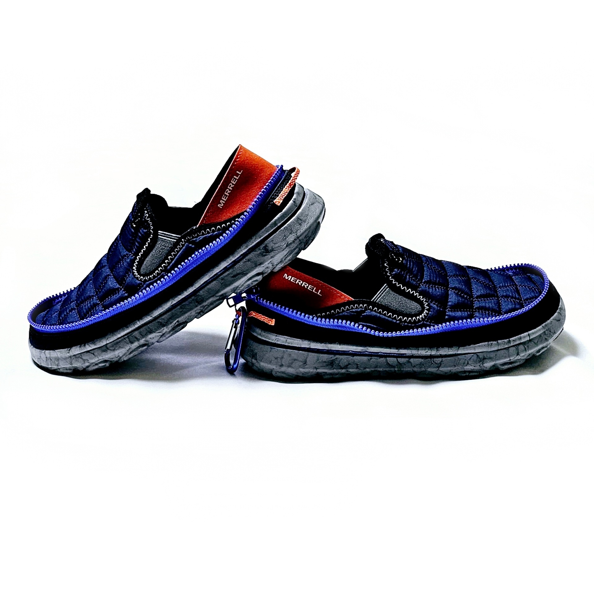 Merrell Hut Moc 2 Packable Navy Clay 착용 스타일 - 3