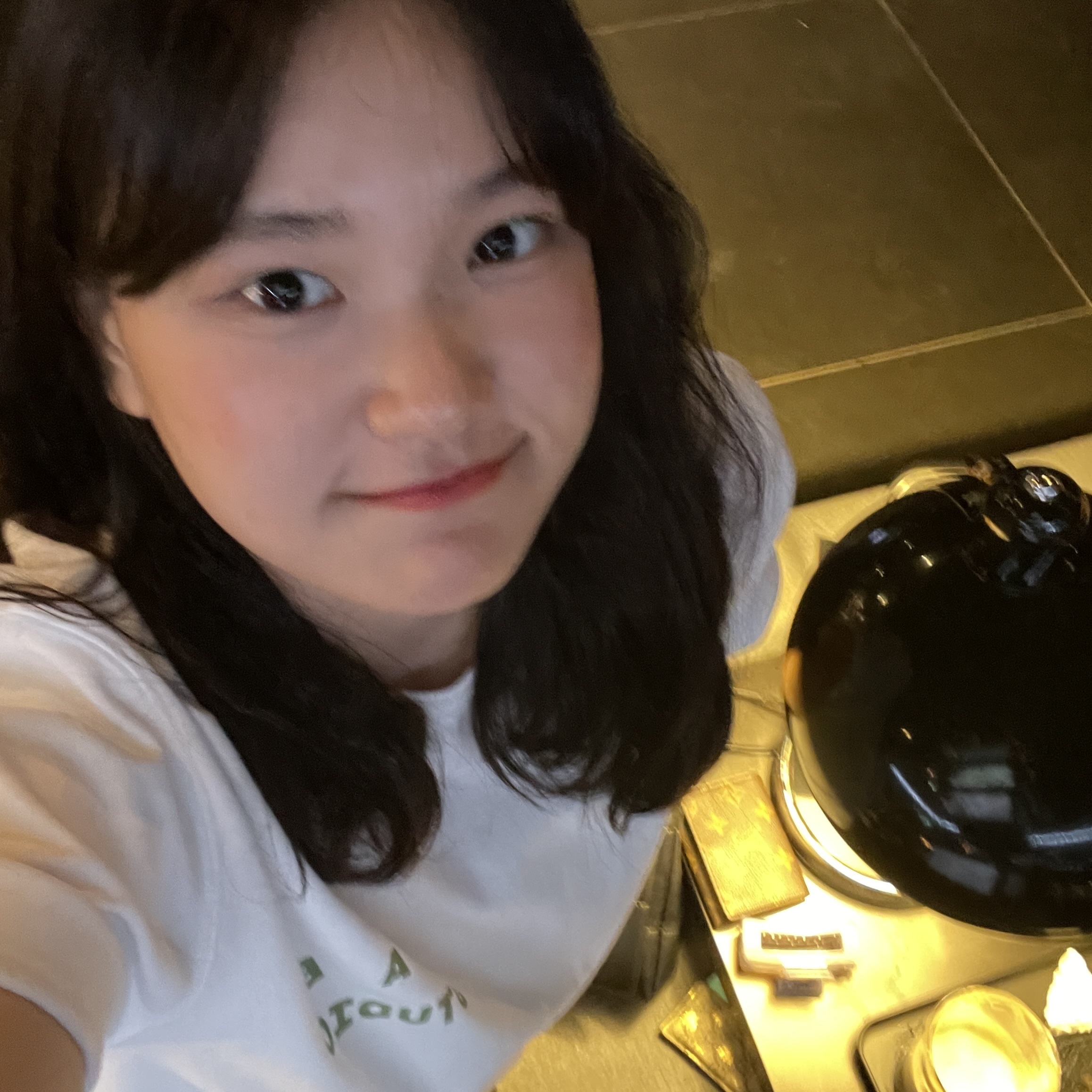 IAB Studio T-Shirt White Light Green 착용 스타일