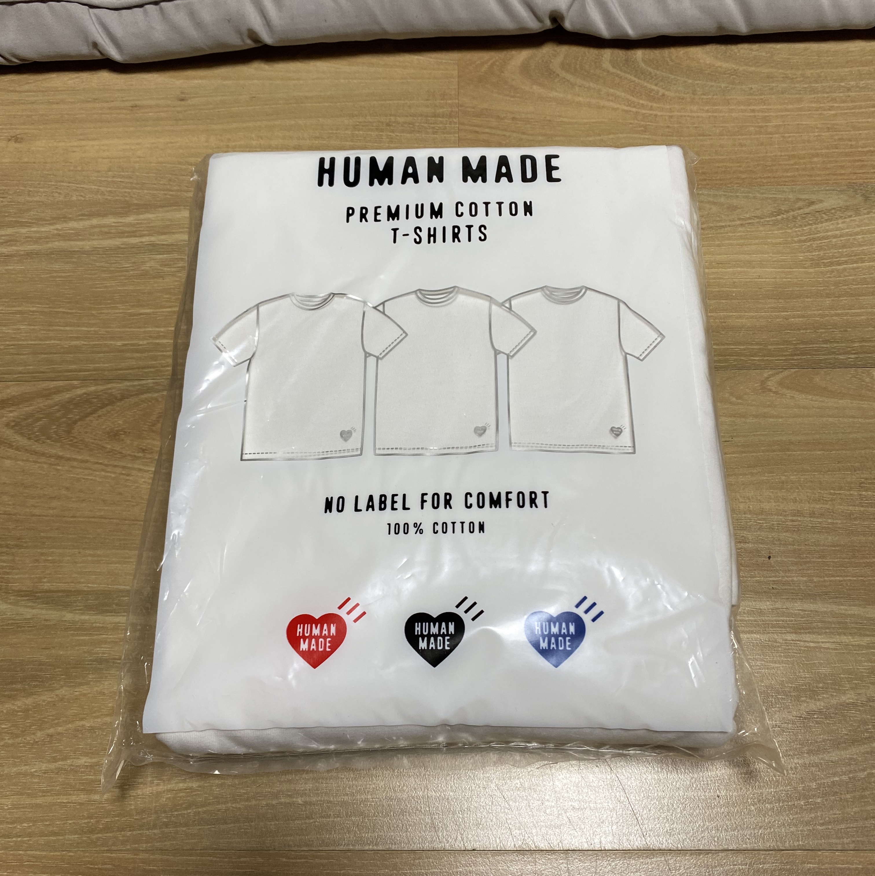 Human Made T-Shirts White (3 Pack) 착용 스타일