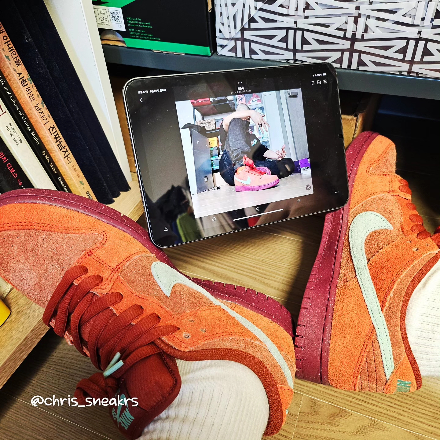 Nike SB Dunk Low Pro Premium Mystic Red and Rosewood 착용 스타일