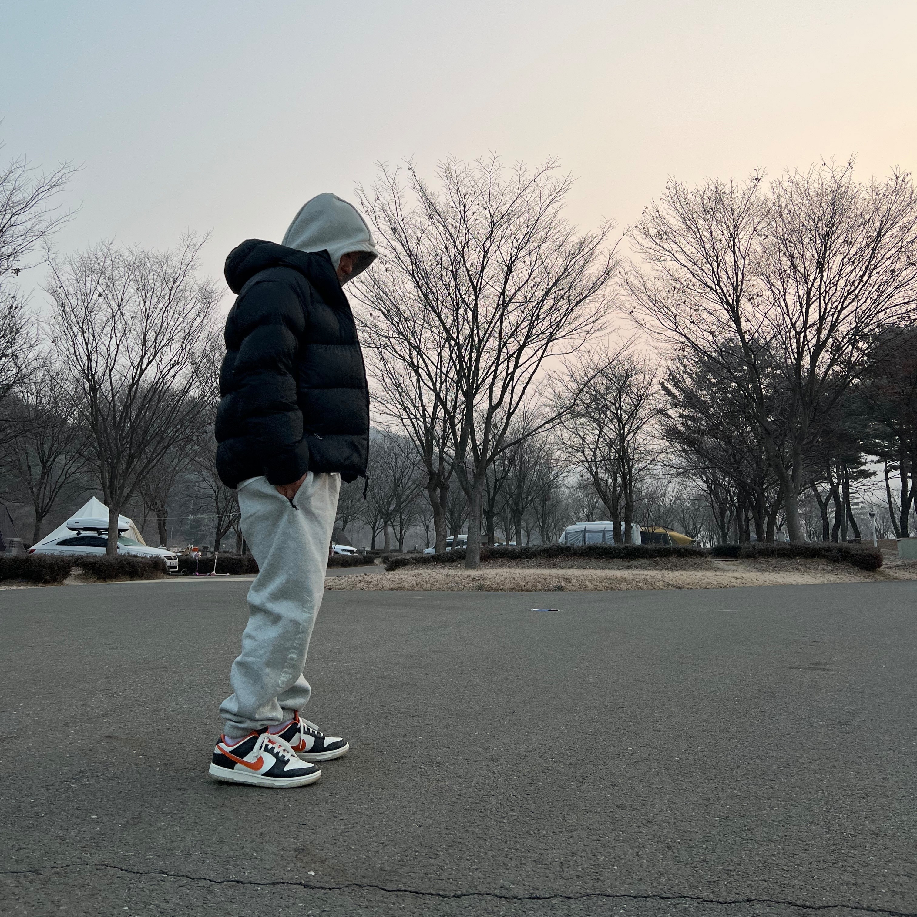 Nike Dunk Low Retro PRM Halloween, Nike ACG Therma-Fit Fleece Full Zip Hoodie Airora Grey Heather - Asia 착용 스타일