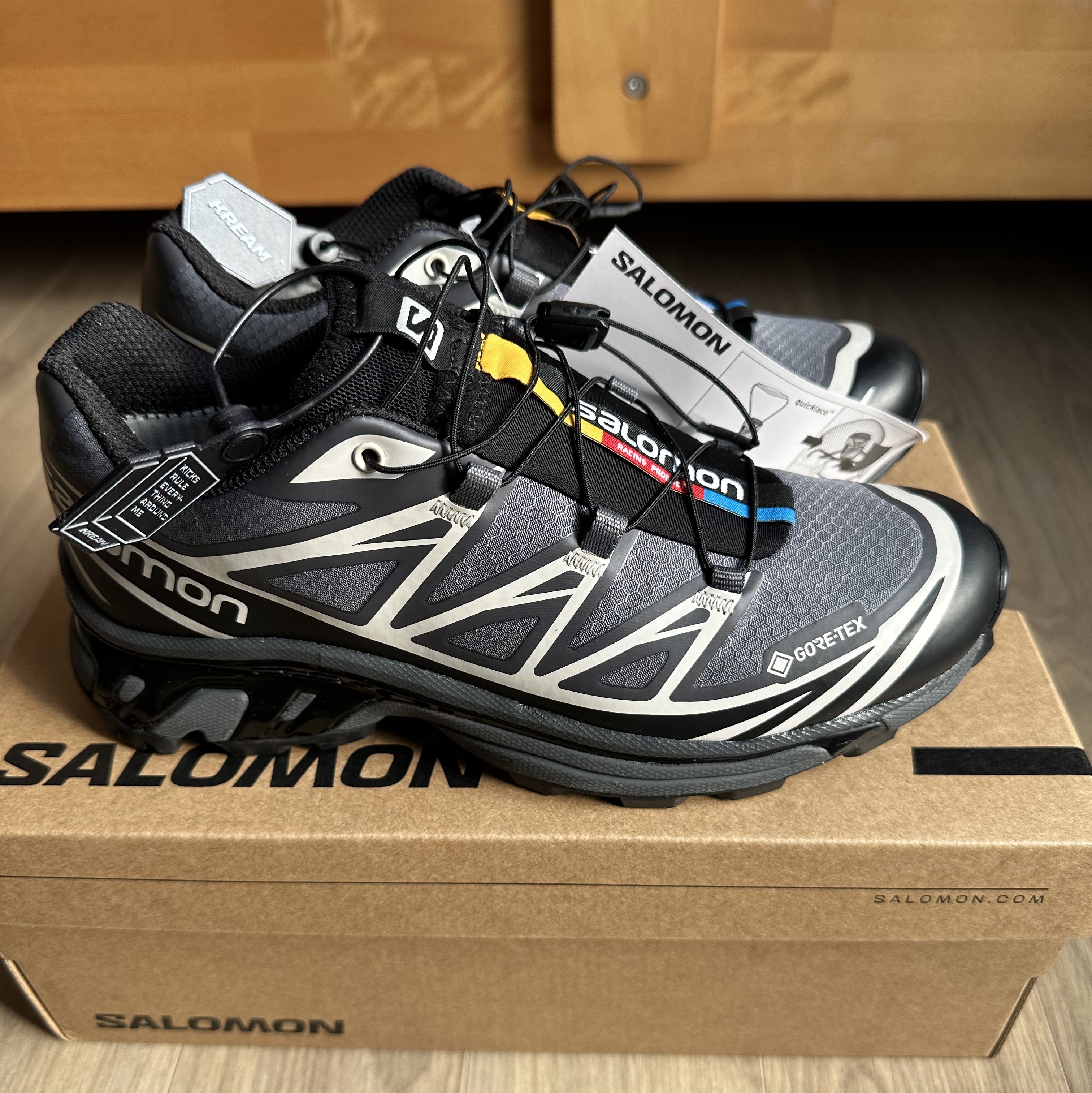 Salomon XT-6 Gore-Tex Black Ebony 착용 스타일 - 3