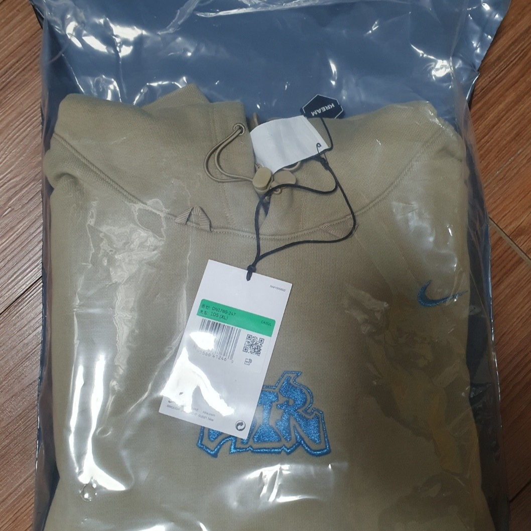 Nike x Off-White NRG Fleece Hoodie Khaki - Asia 착용 스타일