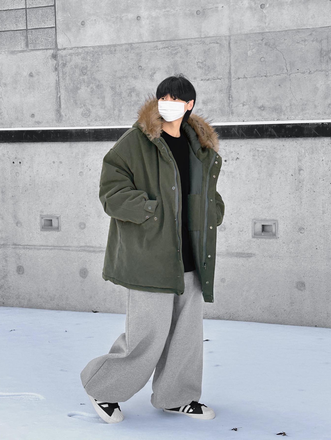 Y-3 Yohji Star Black White 착용 스타일 - 4