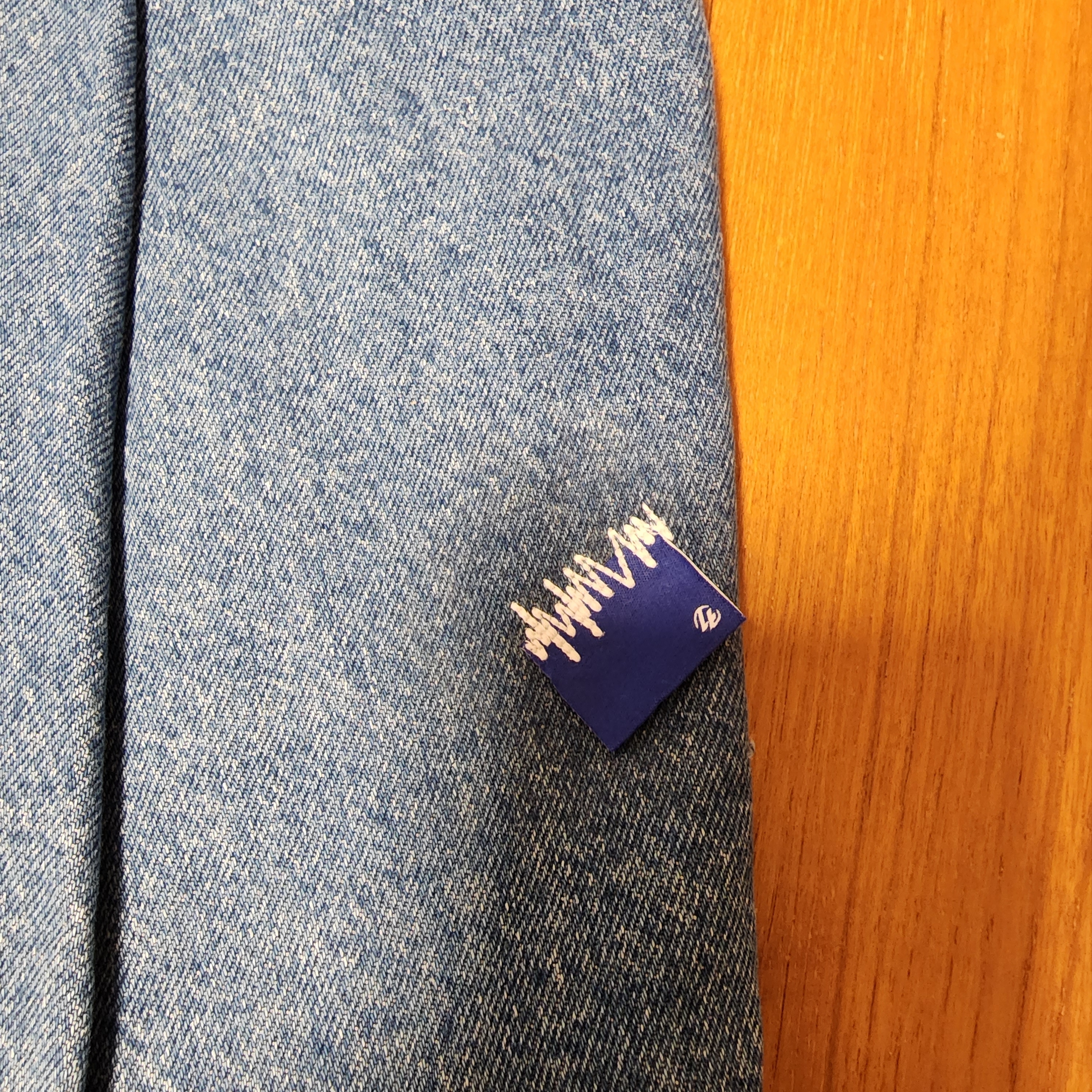 Zara x Ader Error Barrel Leg Jeans Blue 착용 스타일 - 4