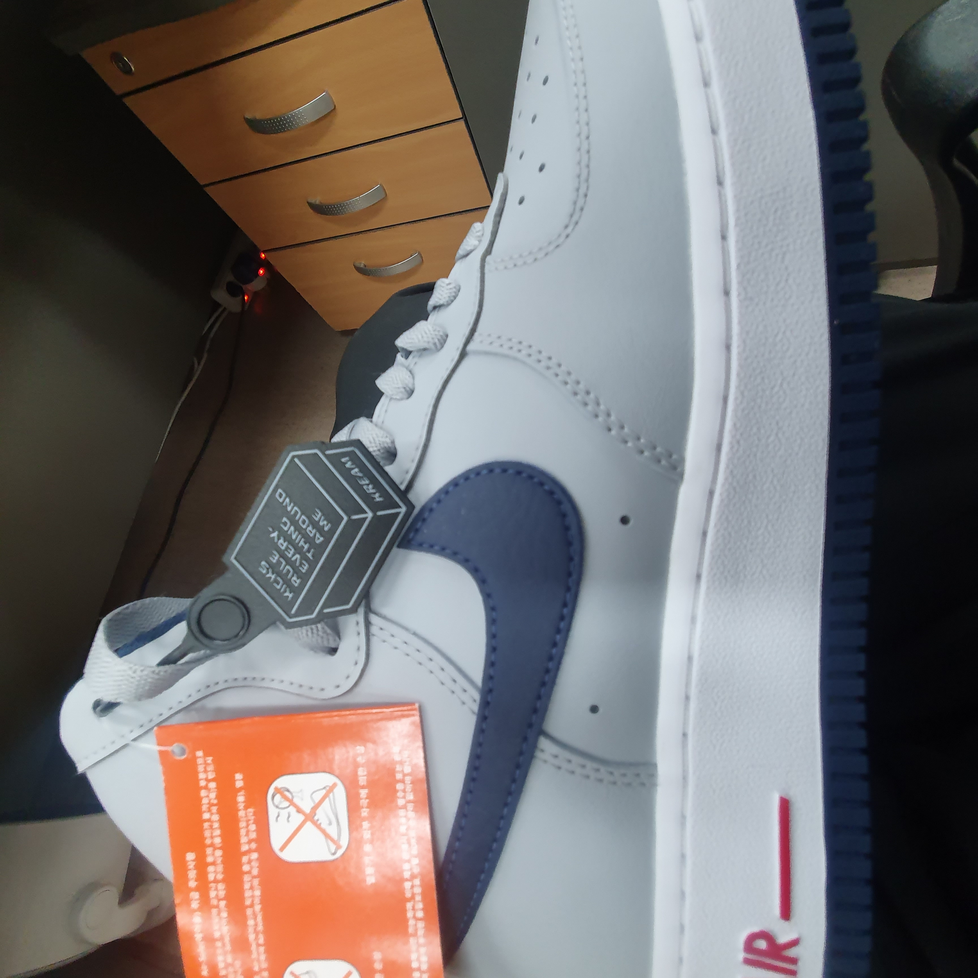 (W) Nike Air Force 1 High QS New England 착용 스타일 - 2