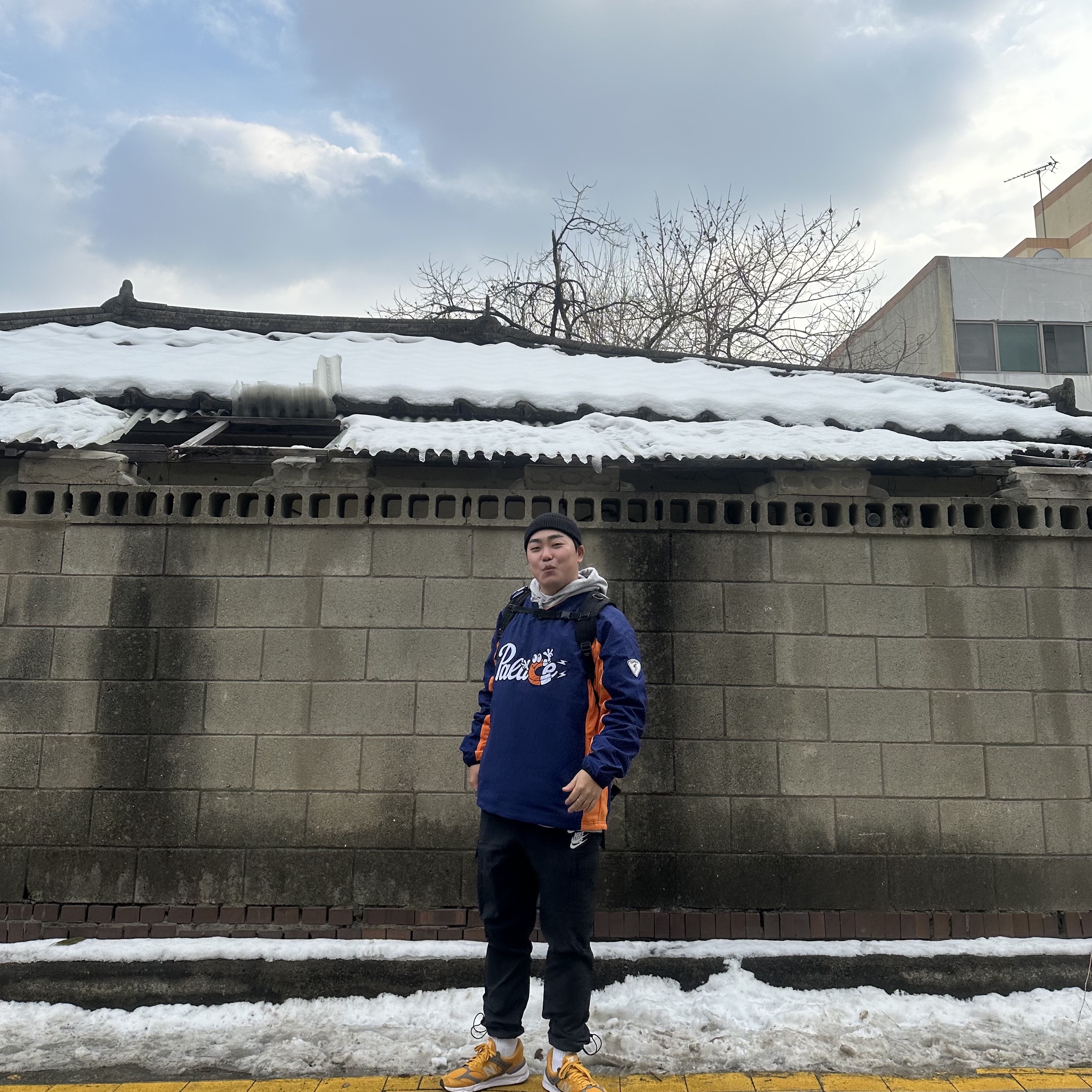 Palace Shell Pullover Jacket Navy - 22SS 착용 스타일 - 2