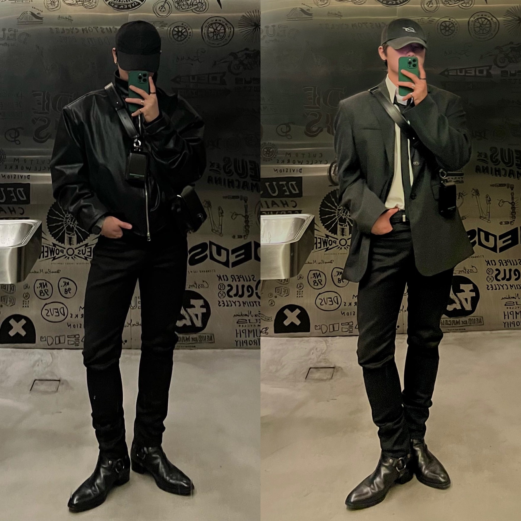 Zara x Ader Error Oversized Wool Blazer Dark Grey 착용 스타일