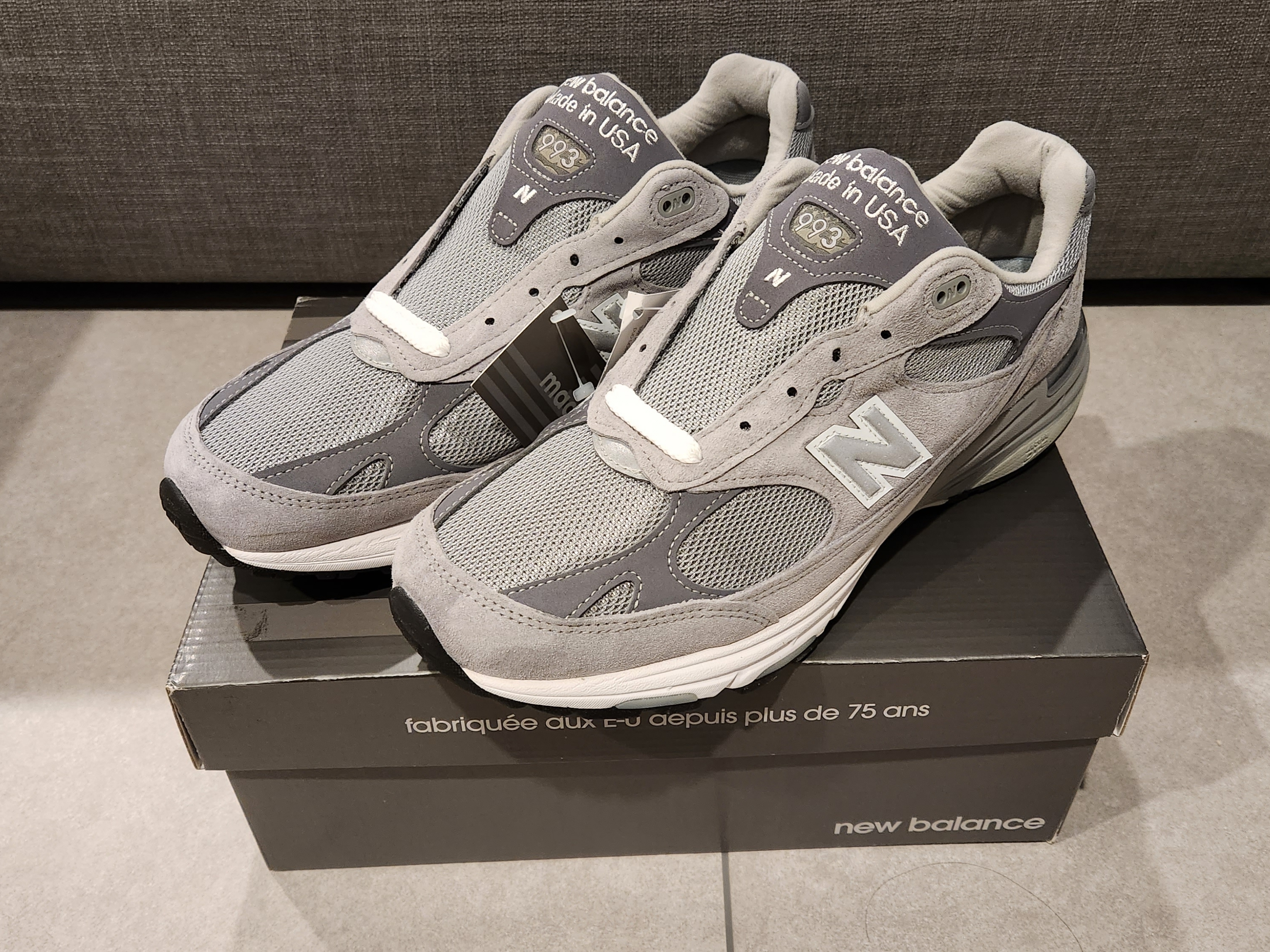 New Balance 993 Made in USA Grey - D Standard 착용 스타일
