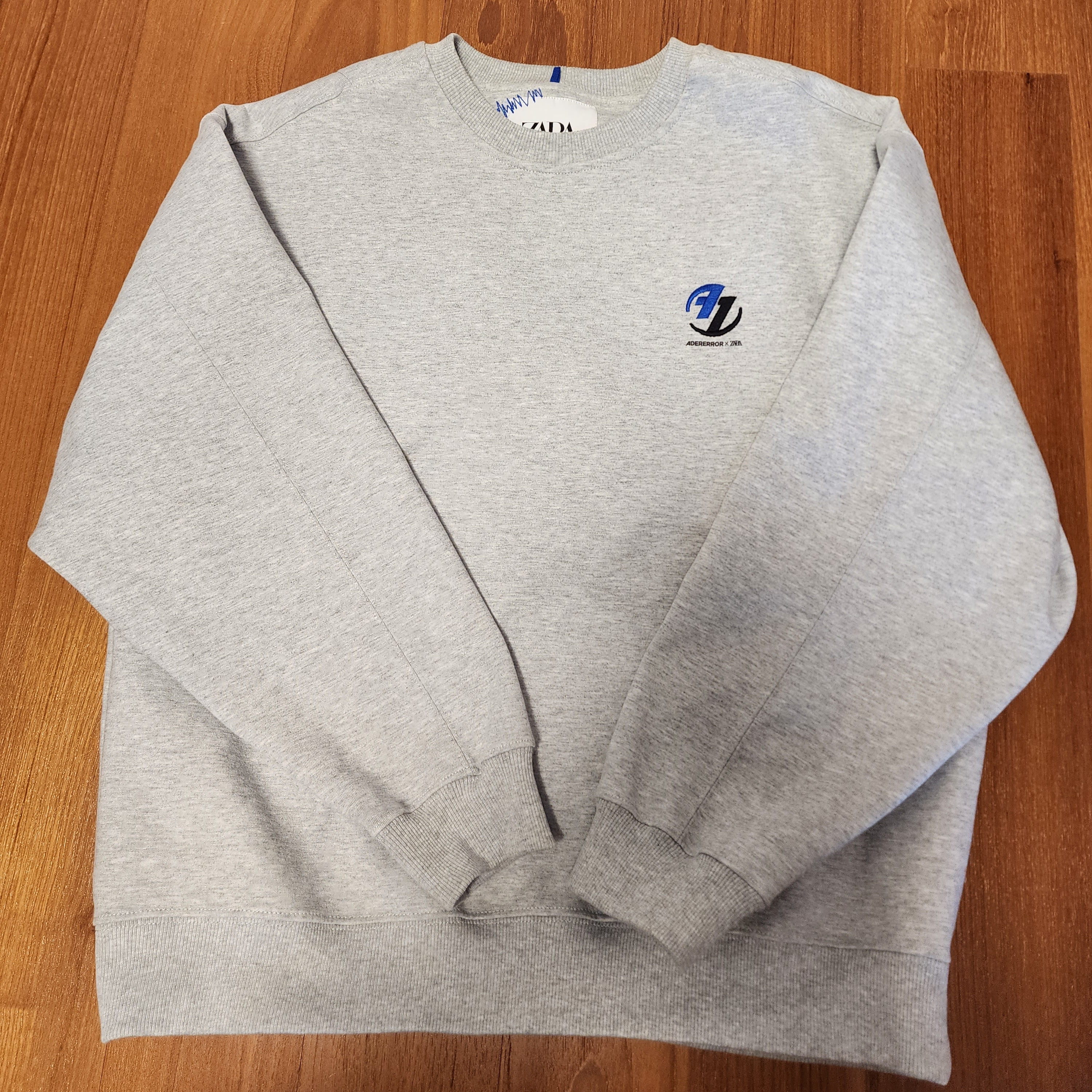 Zara x Ader Error Oversize Sweatshirt Grey 착용 스타일 - 1
